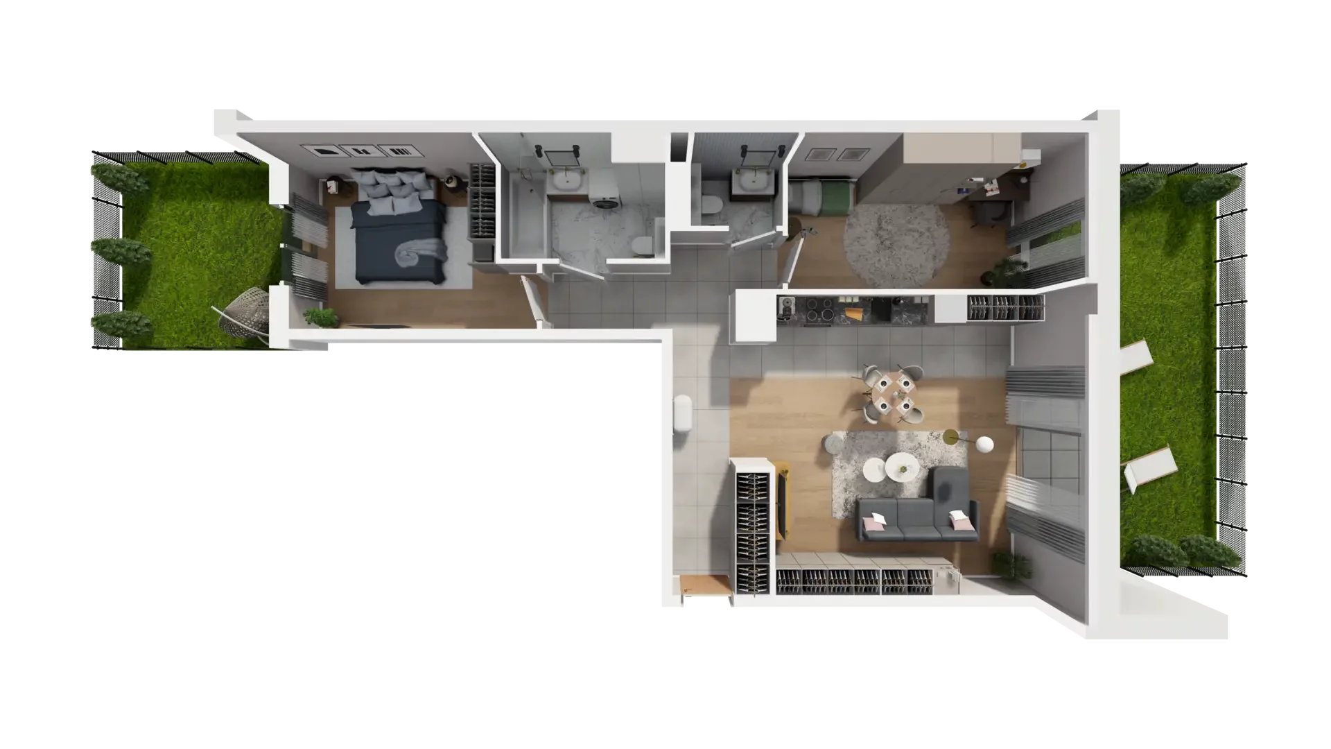 3 pokoje, mieszkanie 77,22 m², parter, oferta nr F.0.3, ATAL Parkowa, Poznań, Nowe Miasto, Osiedle Warszawskie, ul. Mogileńska