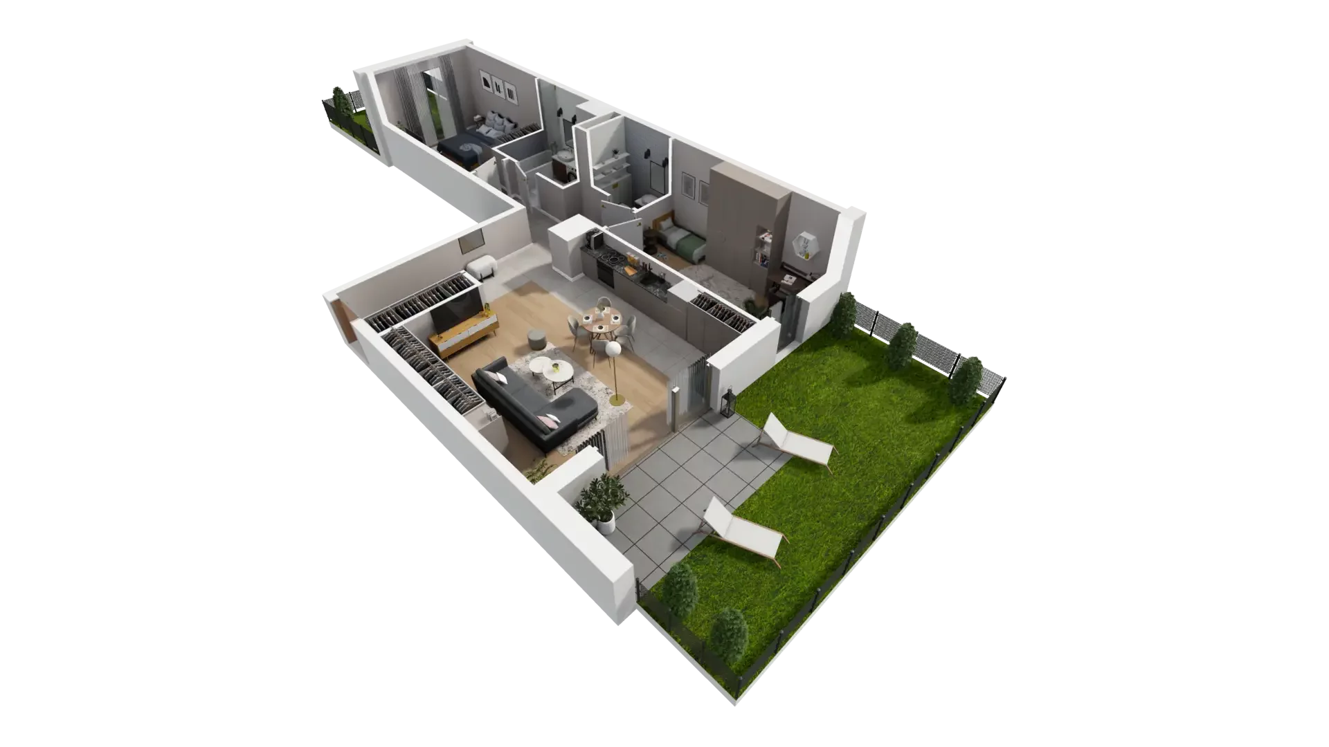 3 pokoje, mieszkanie 77,22 m², parter, oferta nr F.0.3, ATAL Parkowa, Poznań, Nowe Miasto, Osiedle Warszawskie, ul. Mogileńska