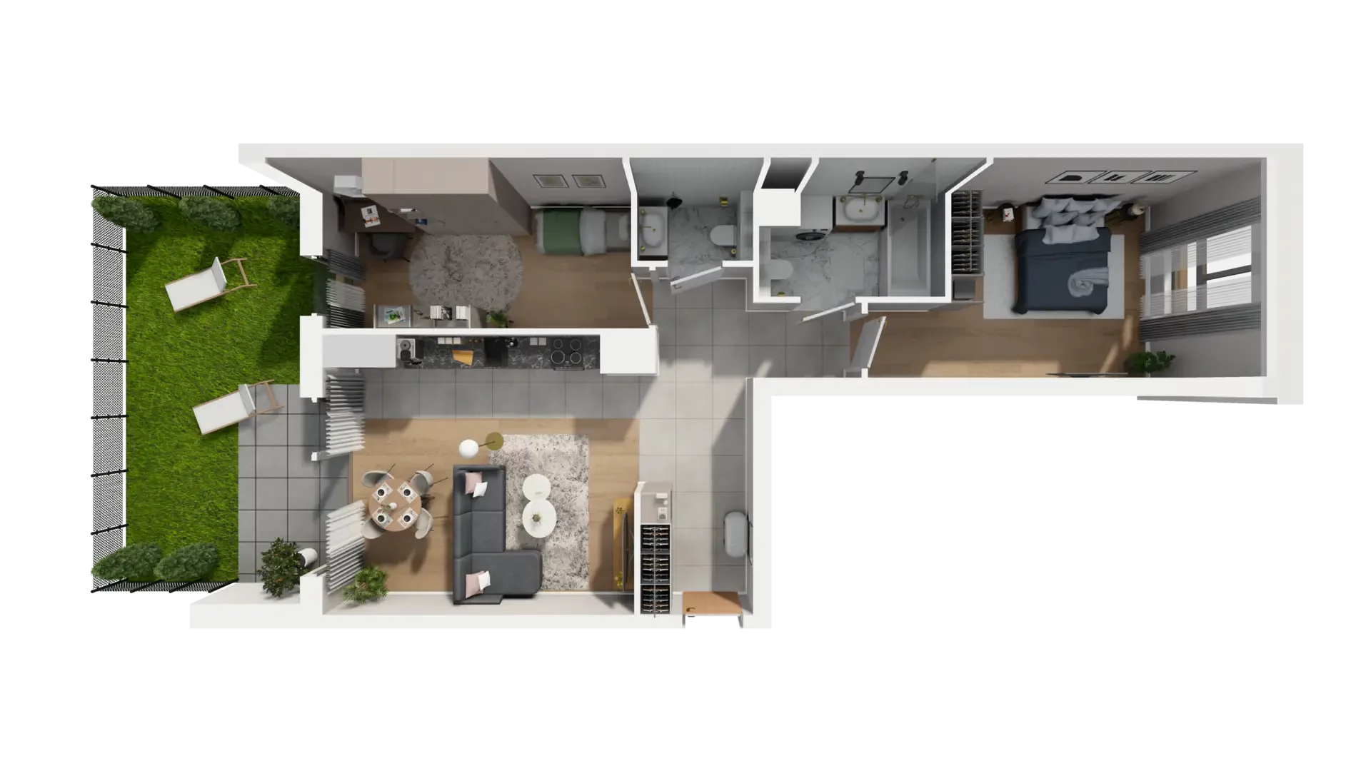 3 pokoje, mieszkanie 68,73 m², parter, oferta nr G.0.1, ATAL Parkowa, Poznań, Nowe Miasto, Osiedle Warszawskie, ul. Mogileńska