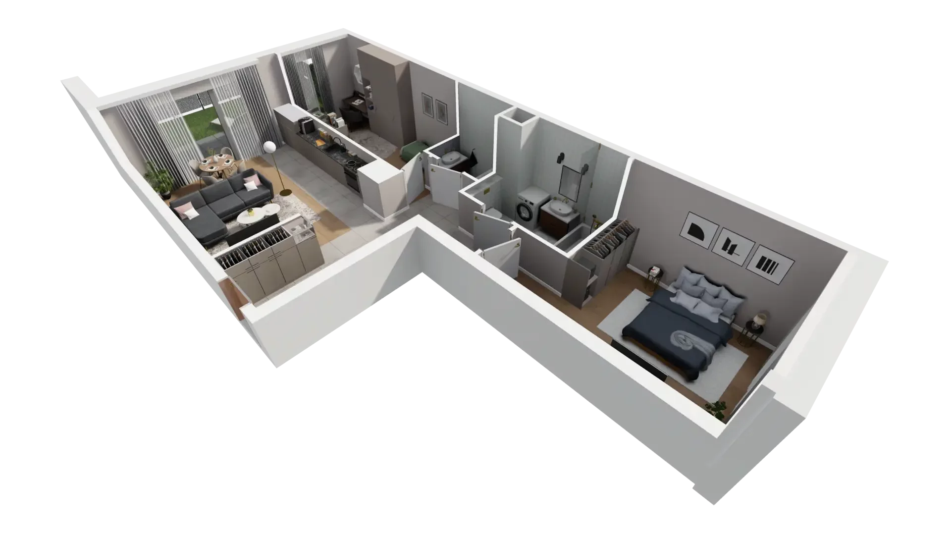 3 pokoje, mieszkanie 68,73 m², parter, oferta nr G.0.1, ATAL Parkowa, Poznań, Nowe Miasto, Osiedle Warszawskie, ul. Mogileńska