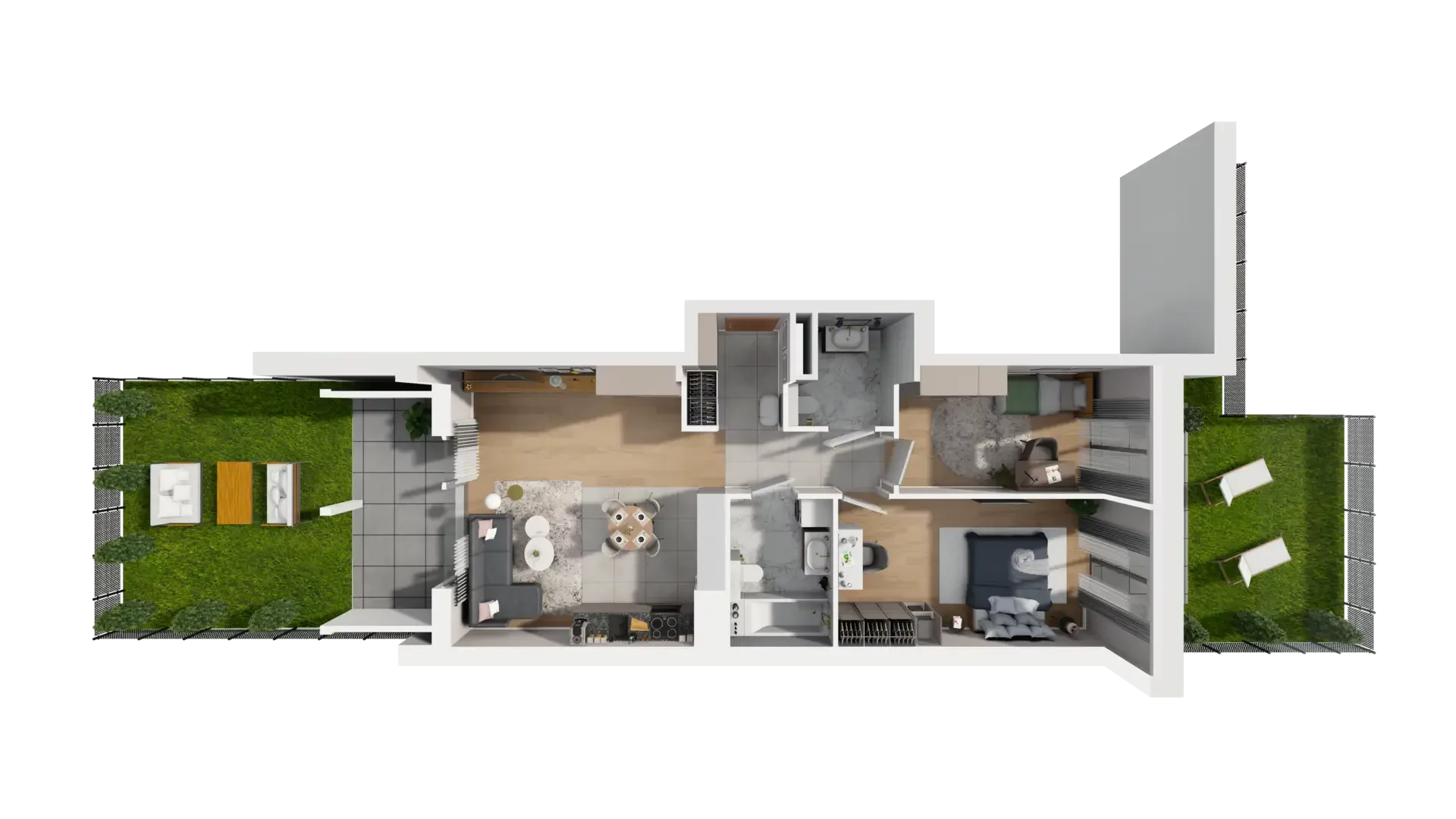 3 pokoje, mieszkanie 67,53 m², parter, oferta nr H.0.1, ATAL Parkowa, Poznań, Nowe Miasto, Osiedle Warszawskie, ul. Mogileńska