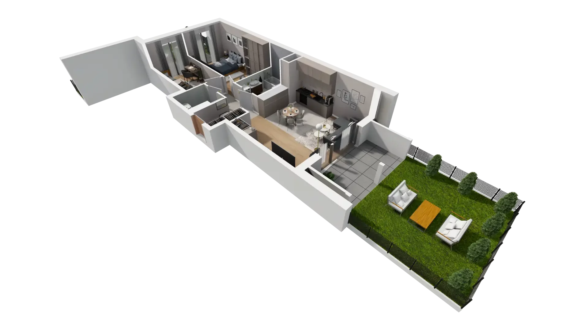 3 pokoje, mieszkanie 67,53 m², parter, oferta nr H.0.1, ATAL Parkowa, Poznań, Nowe Miasto, Osiedle Warszawskie, ul. Mogileńska