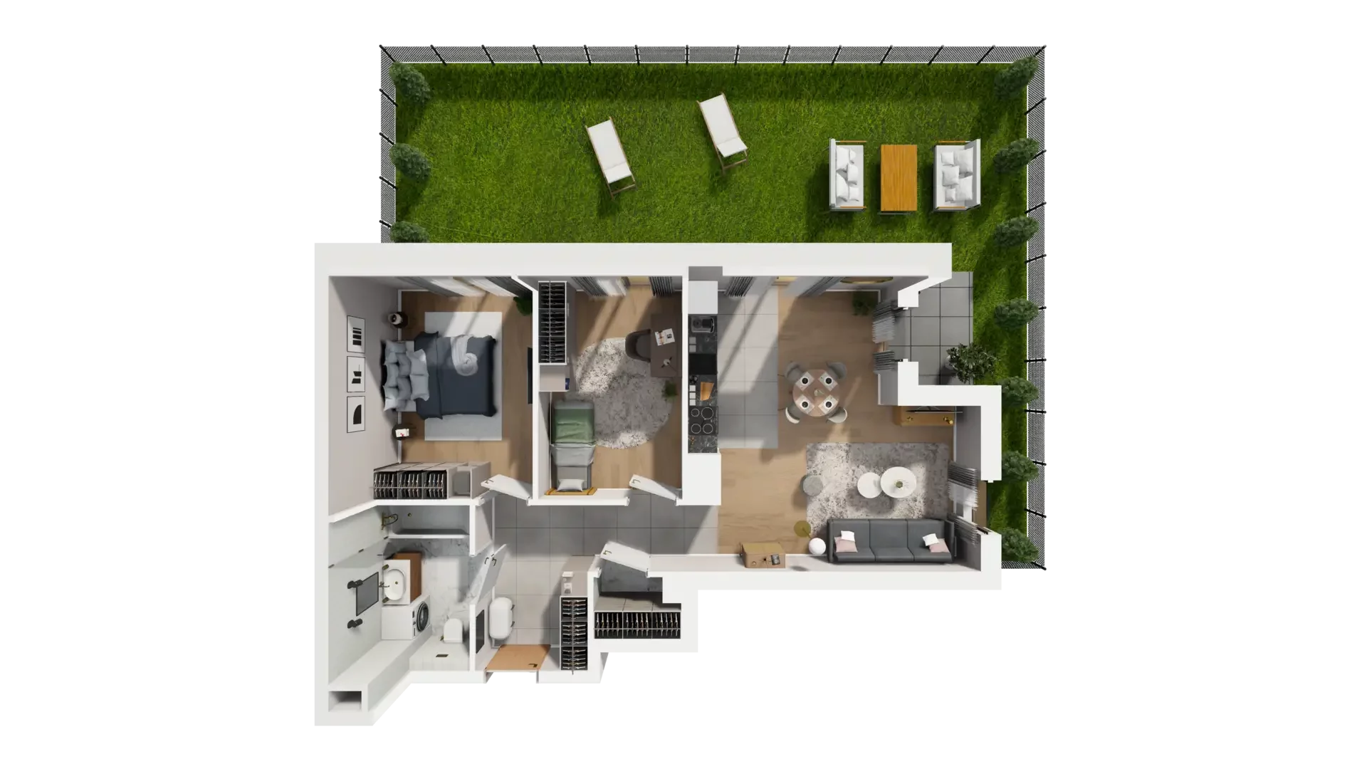3 pokoje, mieszkanie 60,53 m², parter, oferta nr I.0.1, ATAL Parkowa, Poznań, Nowe Miasto, Osiedle Warszawskie, ul. Mogileńska