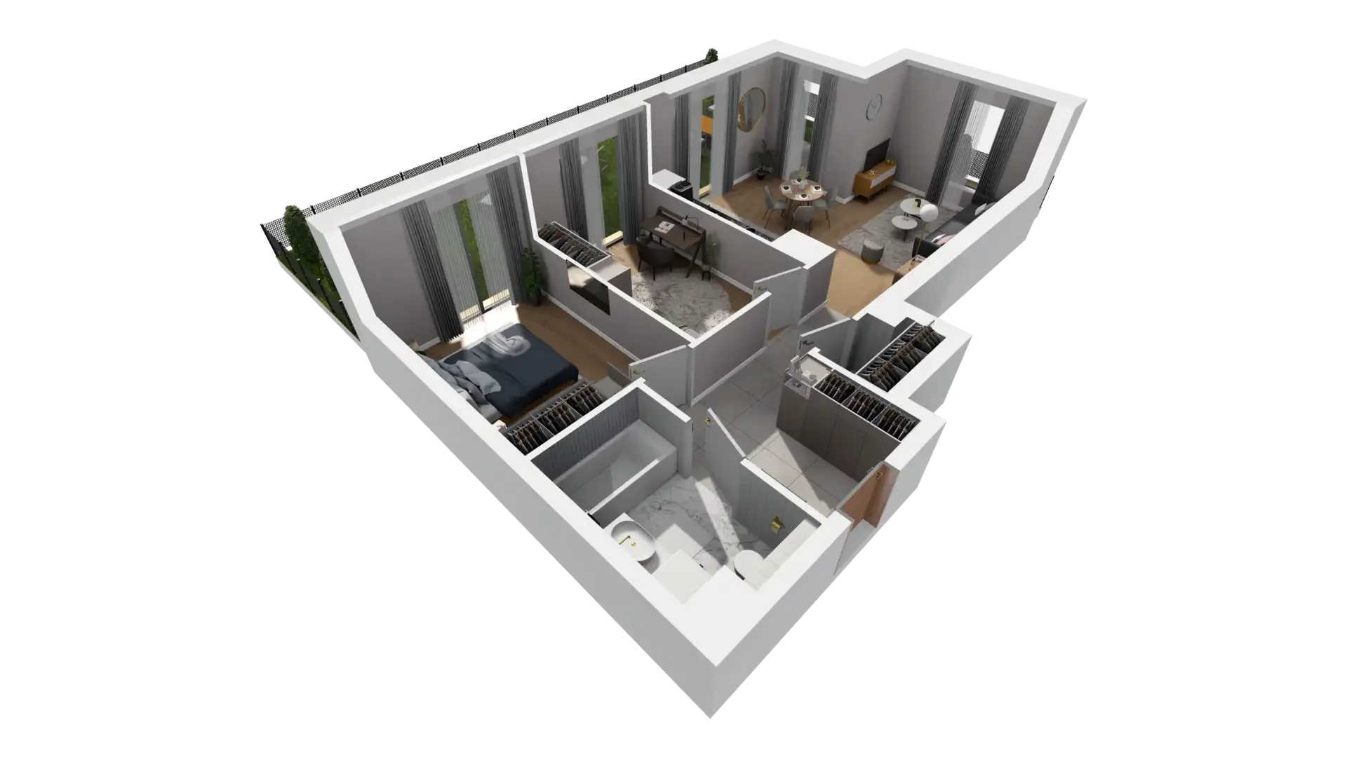 3 pokoje, mieszkanie 60,53 m², parter, oferta nr I.0.1, ATAL Parkowa, Poznań, Nowe Miasto, Osiedle Warszawskie, ul. Mogileńska