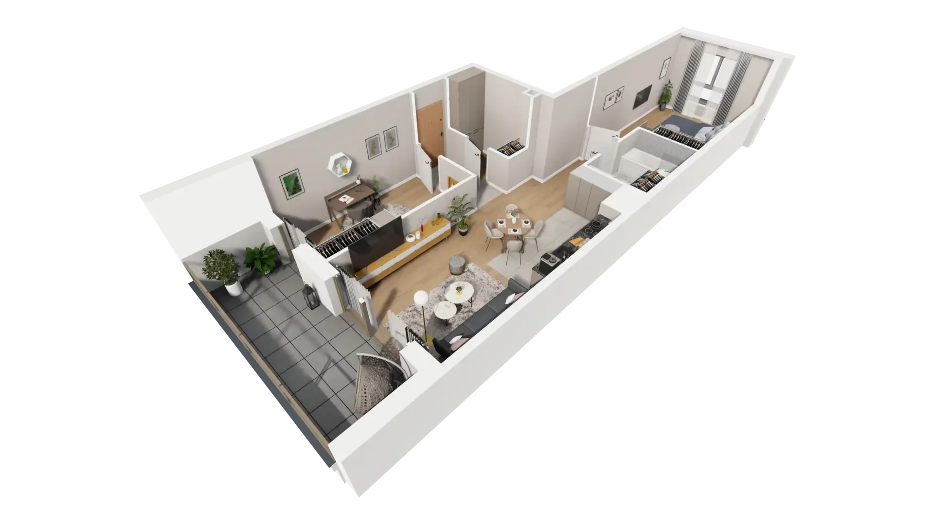 3 pokoje, mieszkanie 62,60 m², piętro 1, oferta nr E.1.5, ATAL Parkowa, Poznań, Nowe Miasto, Osiedle Warszawskie, ul. Mogileńska