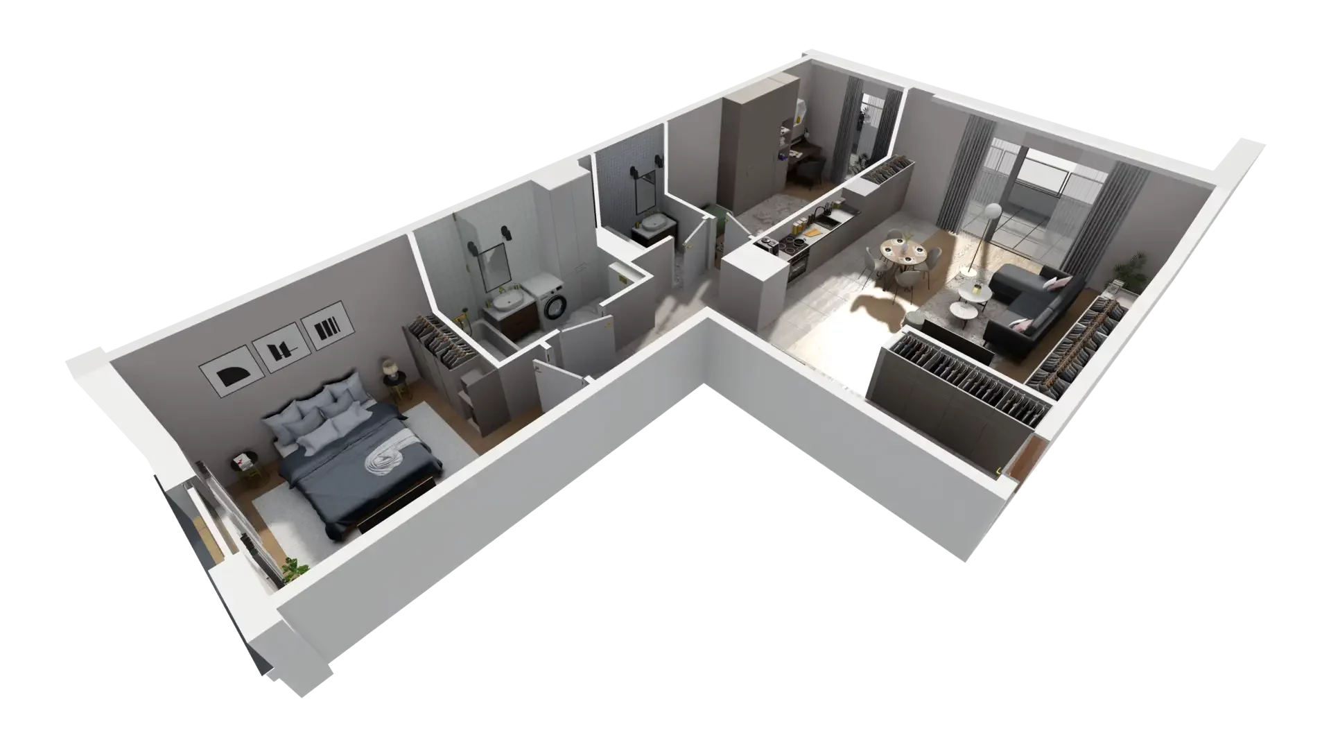 3 pokoje, mieszkanie 77,22 m², piętro 1, oferta nr F.1.3, ATAL Parkowa, Poznań, Nowe Miasto, Osiedle Warszawskie, ul. Mogileńska