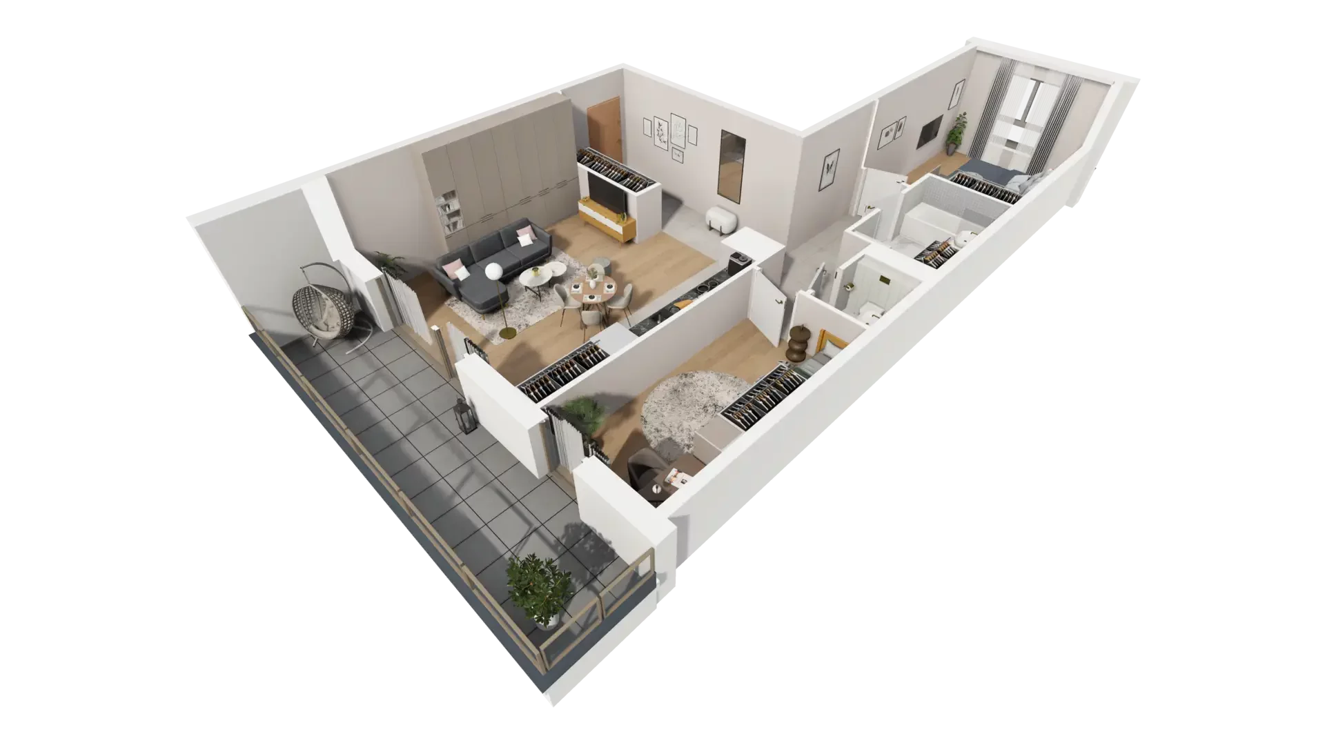 3 pokoje, mieszkanie 77,22 m², piętro 1, oferta nr F.1.3, ATAL Parkowa, Poznań, Nowe Miasto, Osiedle Warszawskie, ul. Mogileńska