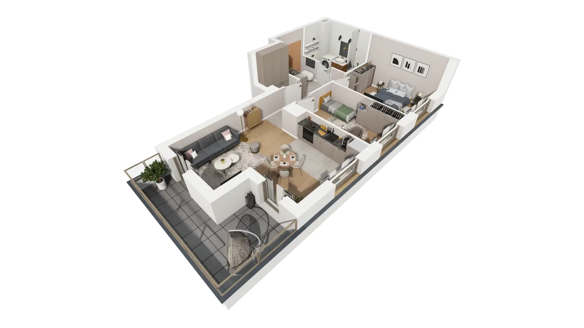 3 pokoje, mieszkanie 60,53 m², piętro 1, oferta nr I.1.1, ATAL Parkowa, Poznań, Nowe Miasto, Osiedle Warszawskie, ul. Mogileńska