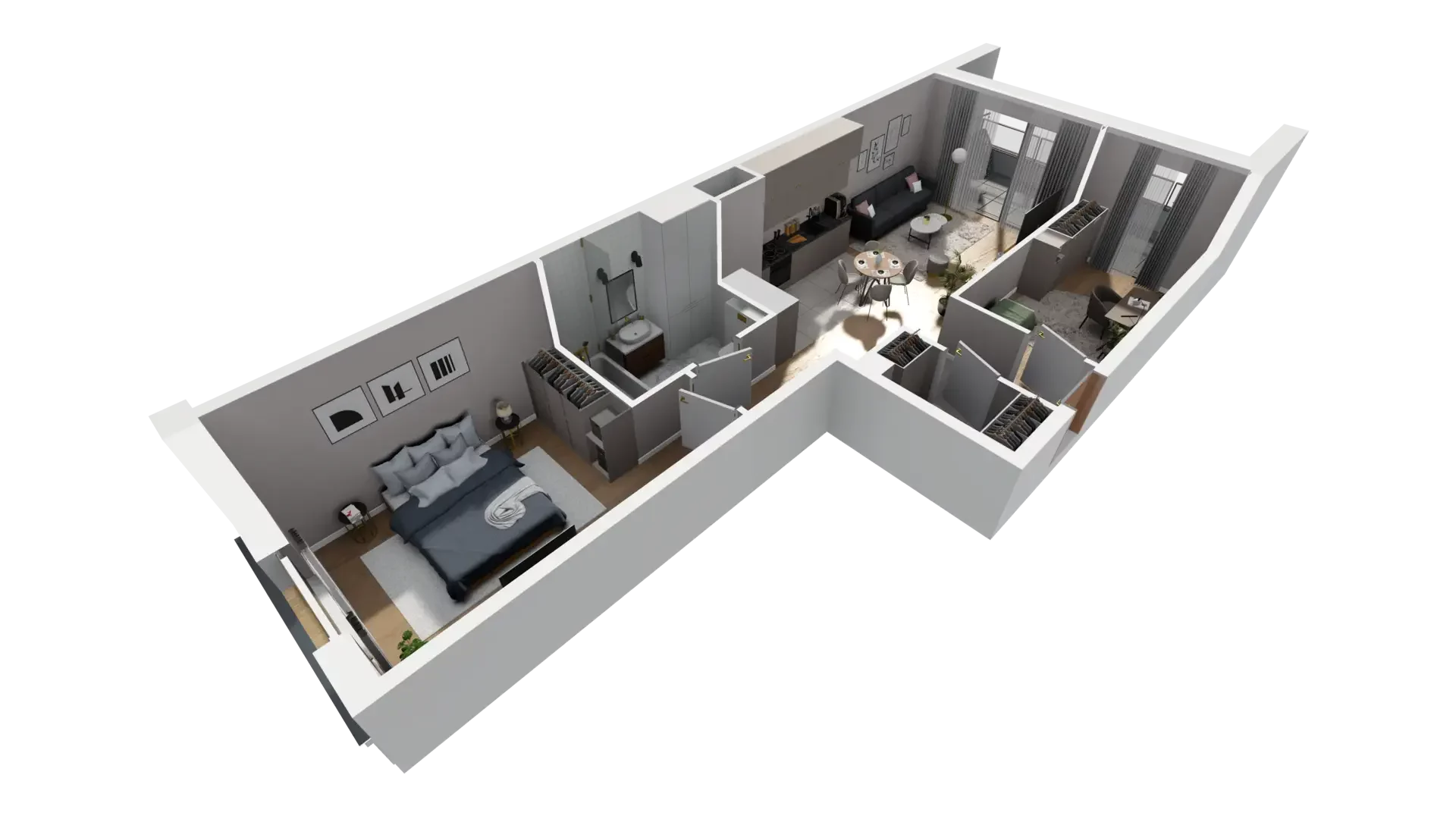 3 pokoje, mieszkanie 62,60 m², piętro 2, oferta nr E.2.5, ATAL Parkowa, Poznań, Nowe Miasto, Osiedle Warszawskie, ul. Mogileńska