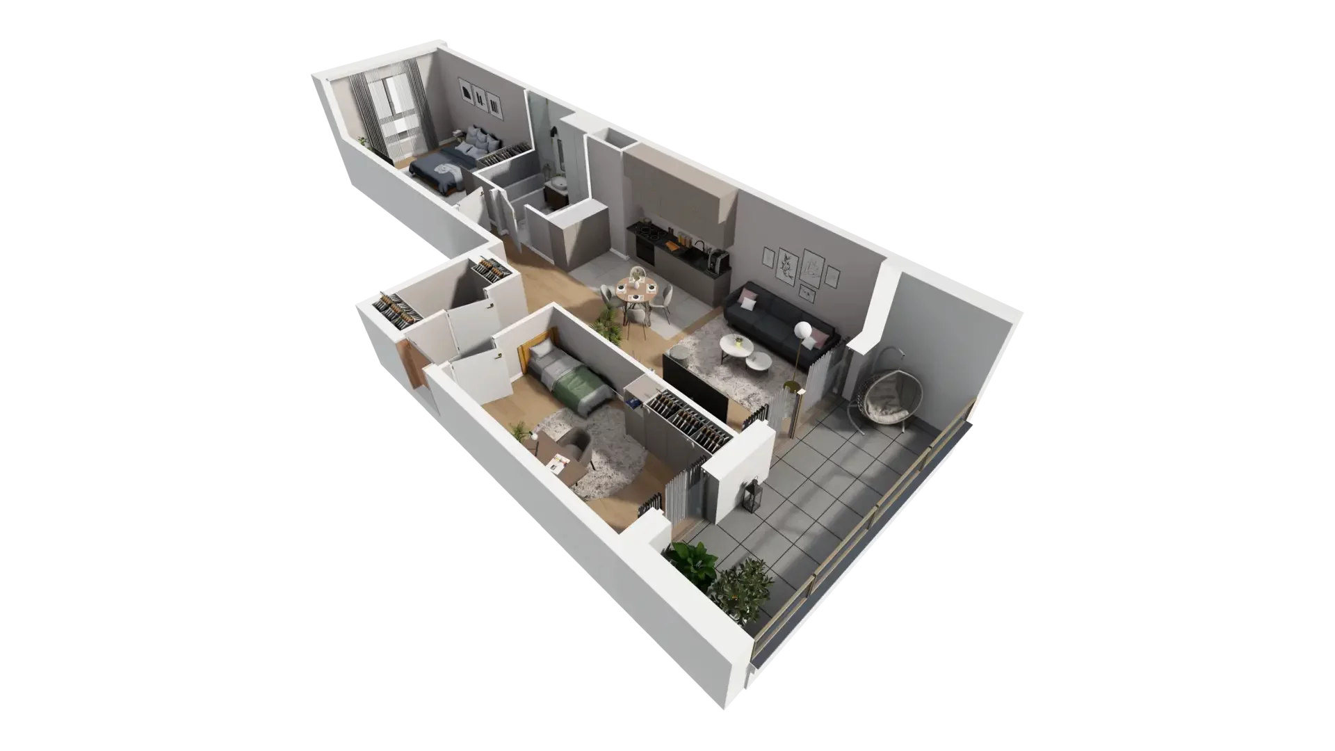 3 pokoje, mieszkanie 62,60 m², piętro 2, oferta nr E.2.5, ATAL Parkowa, Poznań, Nowe Miasto, Osiedle Warszawskie, ul. Mogileńska
