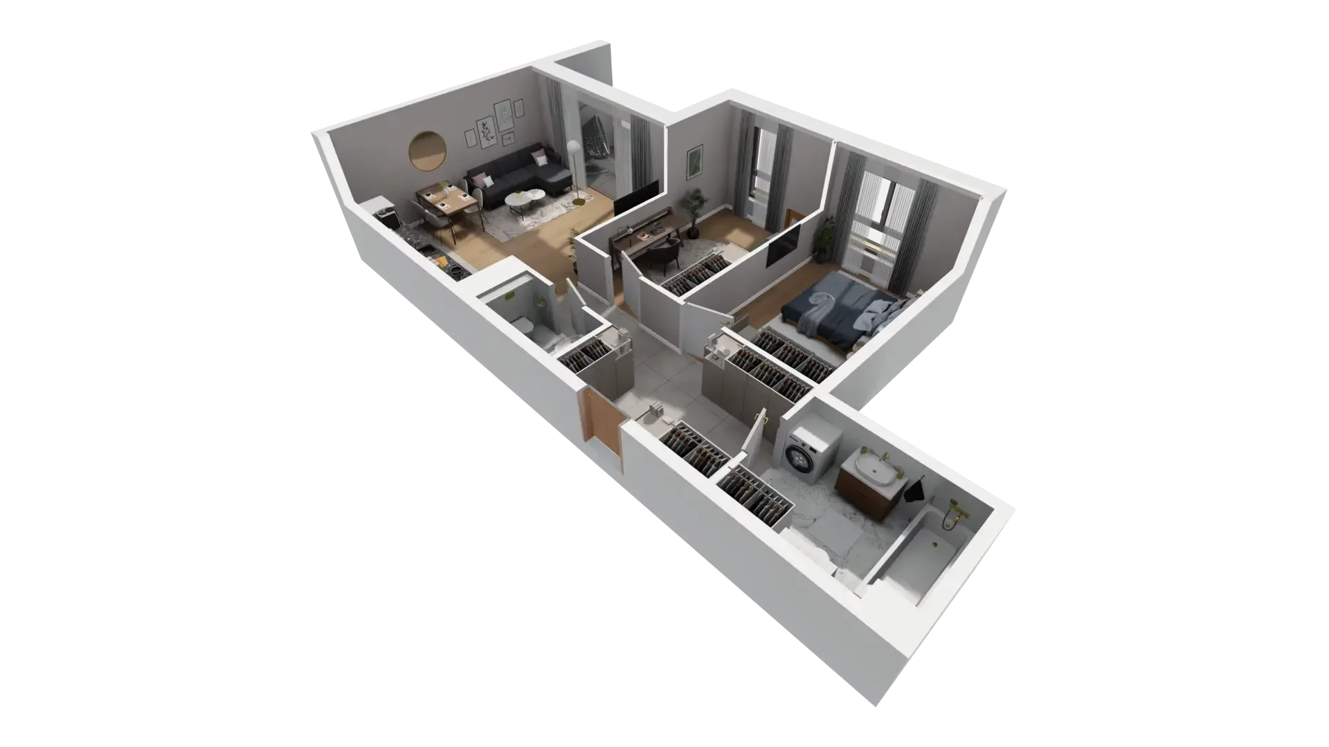 3 pokoje, mieszkanie 68,72 m², piętro 2, oferta nr G.2.2, ATAL Parkowa, Poznań, Nowe Miasto, Osiedle Warszawskie, ul. Mogileńska