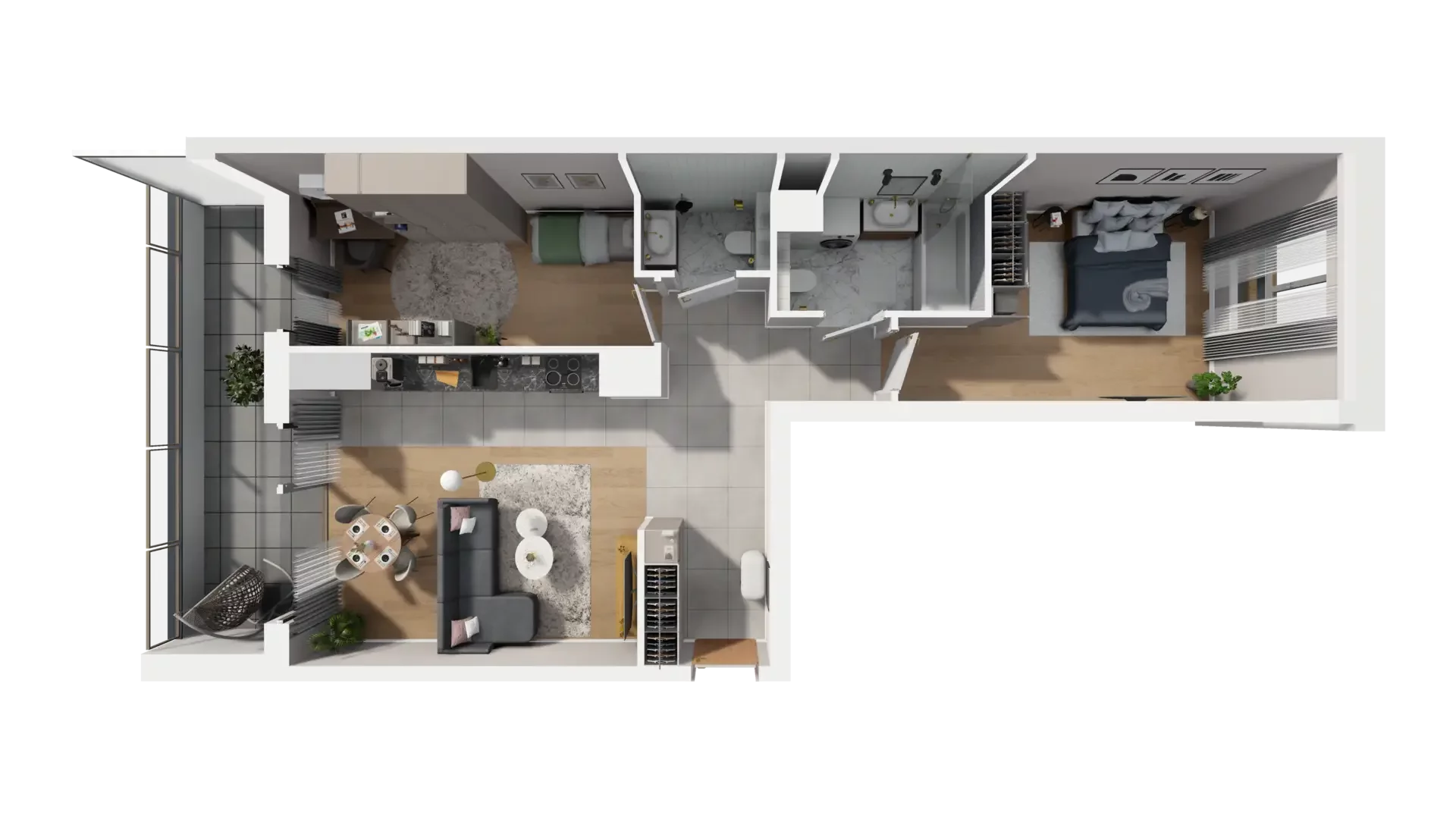 3 pokoje, mieszkanie 68,73 m², piętro 3, oferta nr G.3.1, ATAL Parkowa, Poznań, Nowe Miasto, Osiedle Warszawskie, ul. Mogileńska