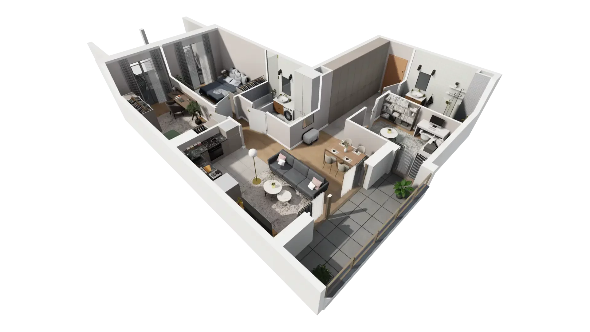 3 pokoje, mieszkanie 78,81 m², piętro 3, oferta nr G.3.3, ATAL Parkowa, Poznań, Nowe Miasto, Osiedle Warszawskie, ul. Mogileńska
