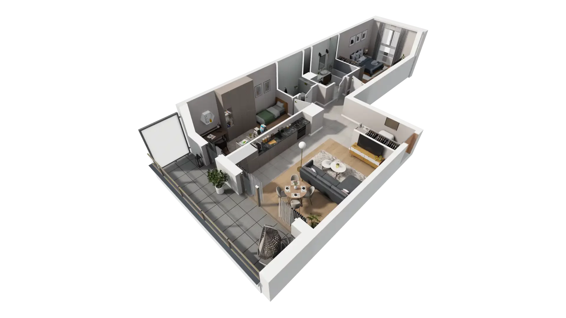 3 pokoje, mieszkanie 68,73 m², piętro 4, oferta nr G.4.1, ATAL Parkowa, Poznań, Nowe Miasto, Osiedle Warszawskie, ul. Mogileńska