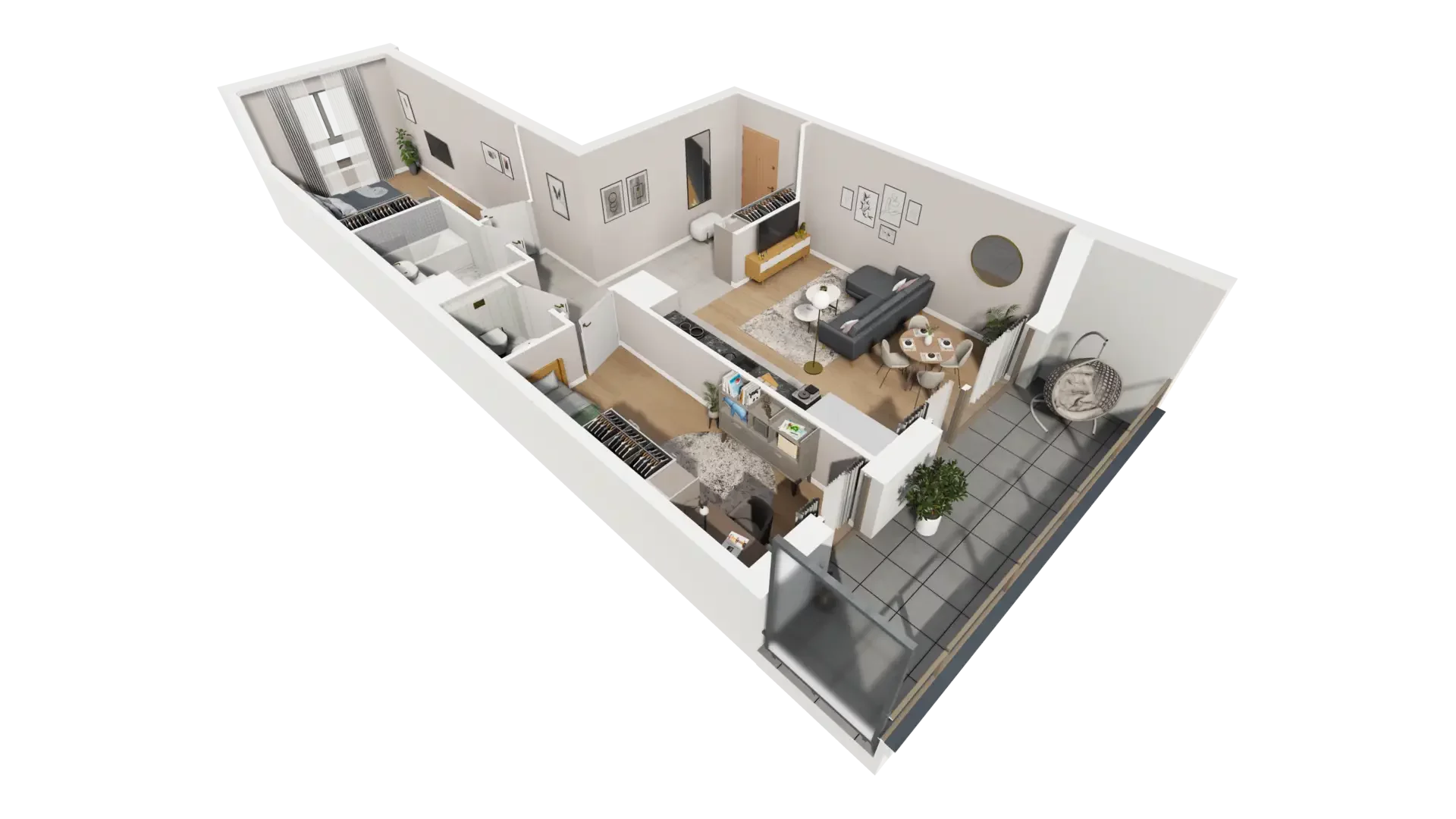 3 pokoje, mieszkanie 68,73 m², piętro 4, oferta nr G.4.1, ATAL Parkowa, Poznań, Nowe Miasto, Osiedle Warszawskie, ul. Mogileńska