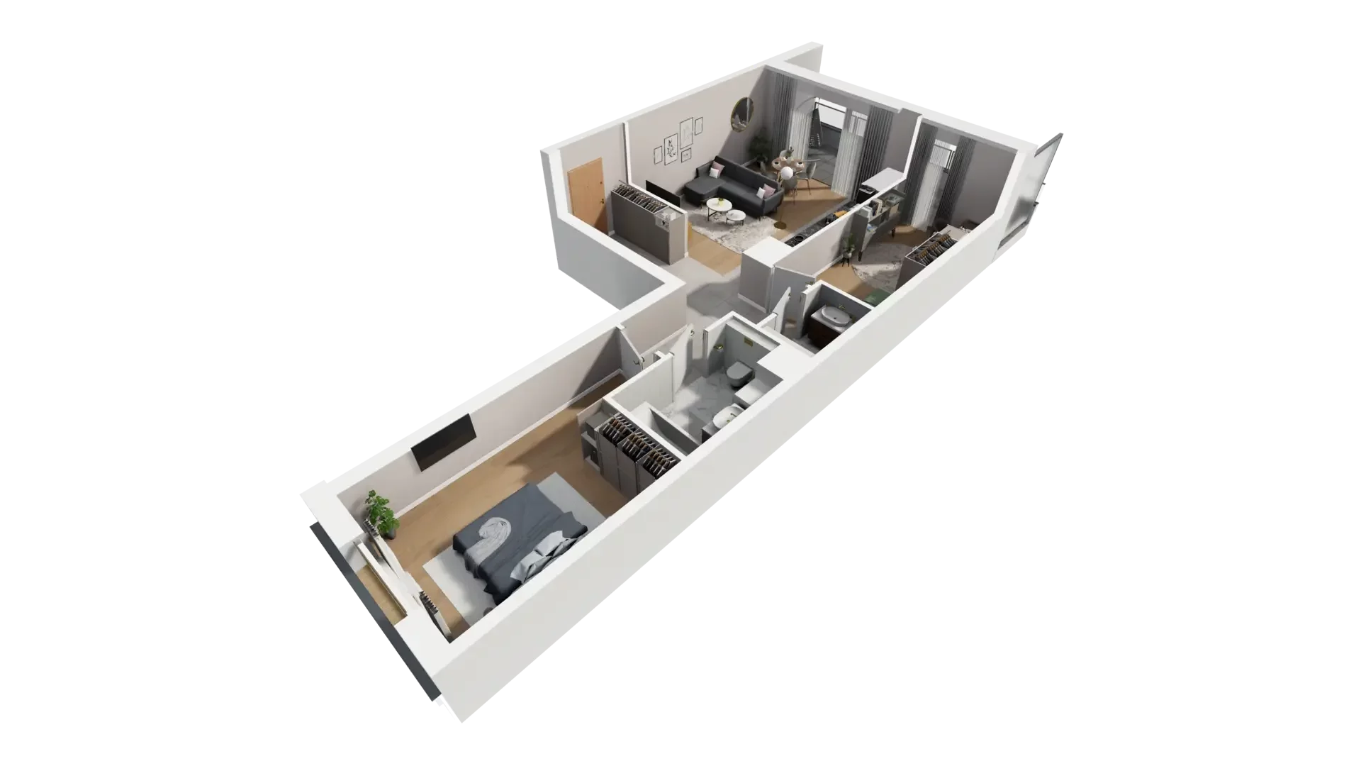 3 pokoje, mieszkanie 68,73 m², piętro 4, oferta nr G.4.1, ATAL Parkowa, Poznań, Nowe Miasto, Osiedle Warszawskie, ul. Mogileńska
