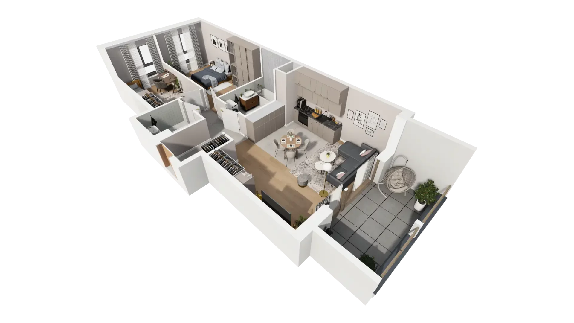 3 pokoje, mieszkanie 67,89 m², piętro 4, oferta nr H.4.1, ATAL Parkowa, Poznań, Nowe Miasto, Osiedle Warszawskie, ul. Mogileńska