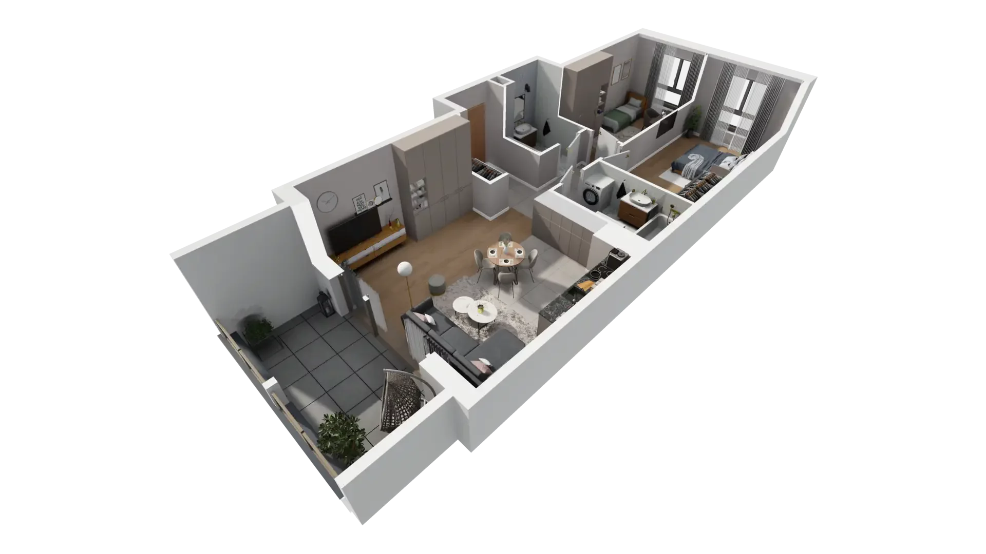 3 pokoje, mieszkanie 67,89 m², piętro 4, oferta nr H.4.1, ATAL Parkowa, Poznań, Nowe Miasto, Osiedle Warszawskie, ul. Mogileńska