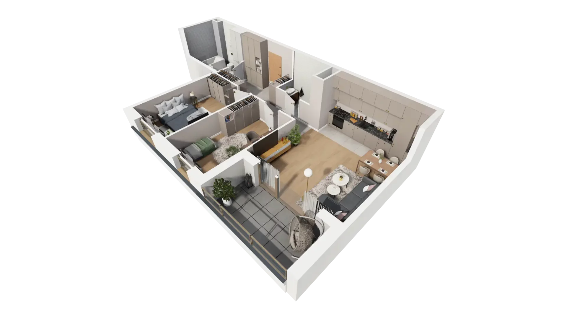 3 pokoje, mieszkanie 68,72 m², piętro 6, oferta nr G.6.2, ATAL Parkowa, Poznań, Nowe Miasto, Osiedle Warszawskie, ul. Mogileńska