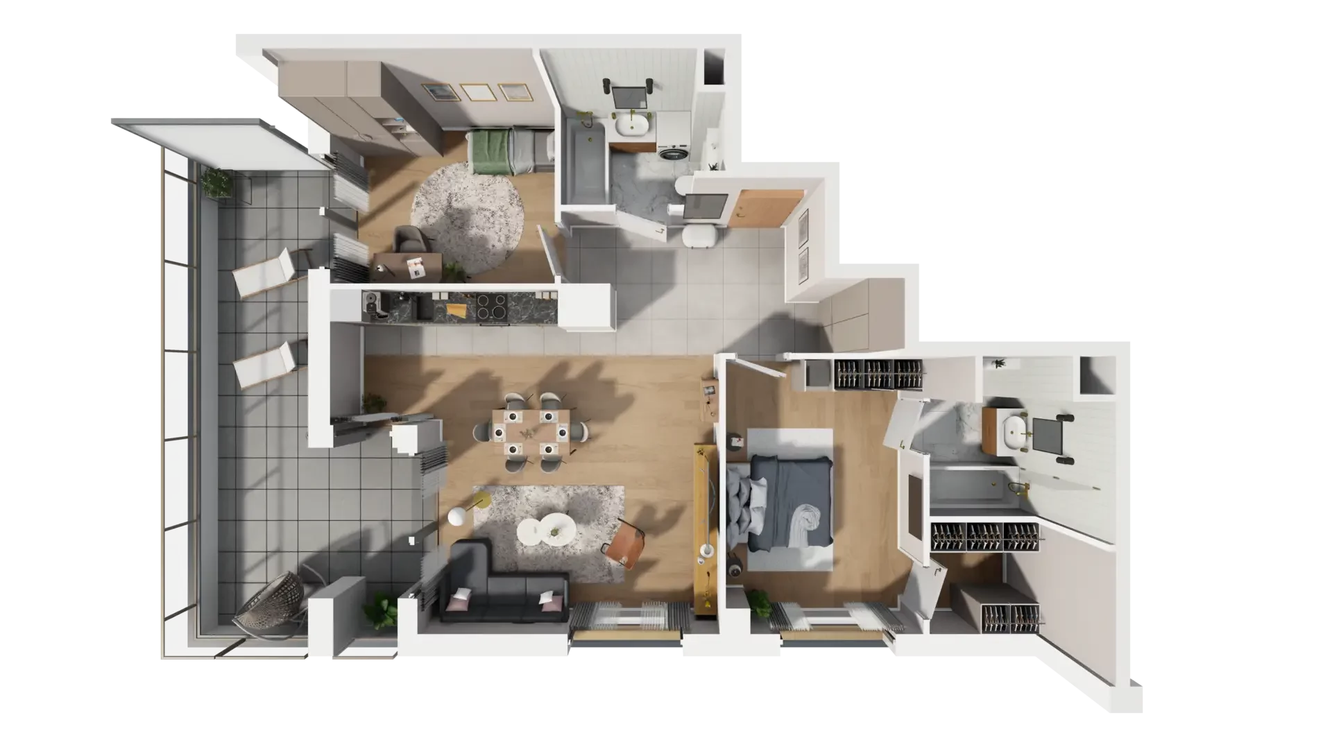 3 pokoje, mieszkanie 77,44 m², piętro 6, oferta nr G.6.3, ATAL Parkowa, Poznań, Nowe Miasto, Osiedle Warszawskie, ul. Mogileńska