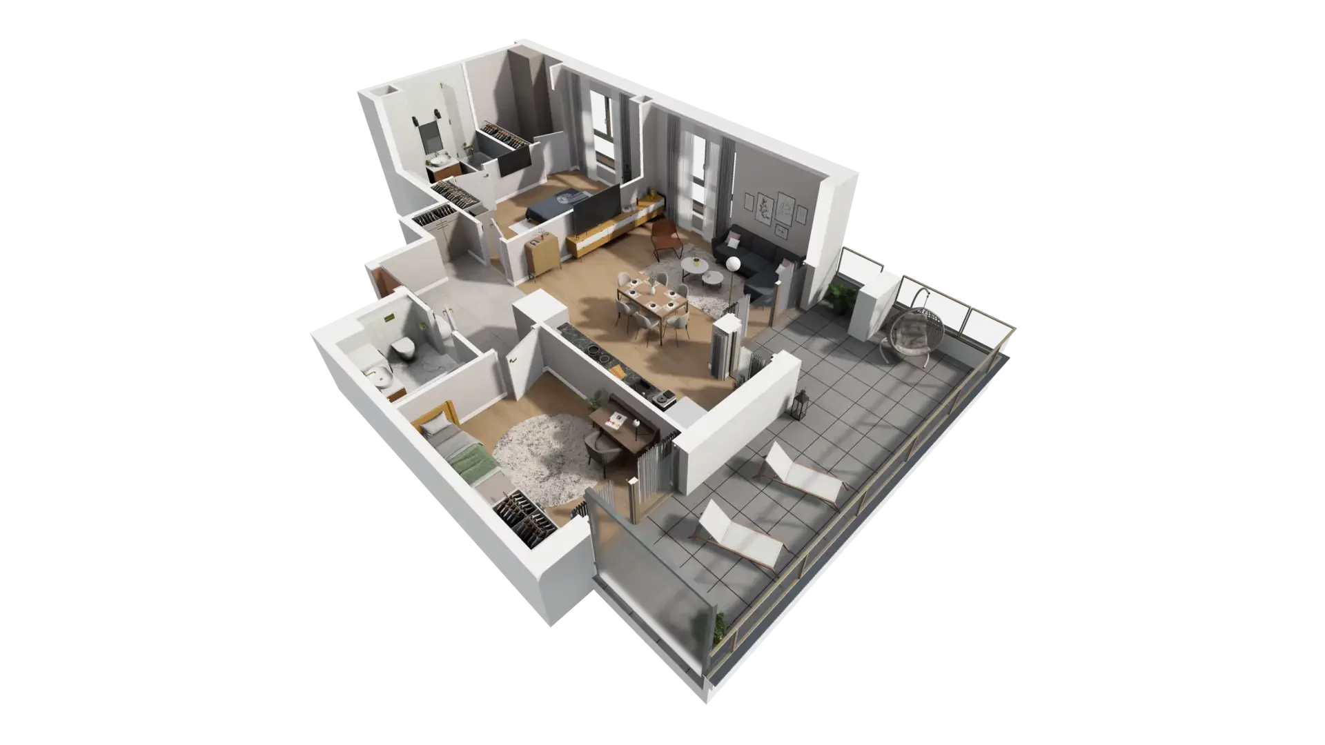 3 pokoje, mieszkanie 77,44 m², piętro 6, oferta nr G.6.3, ATAL Parkowa, Poznań, Nowe Miasto, Osiedle Warszawskie, ul. Mogileńska