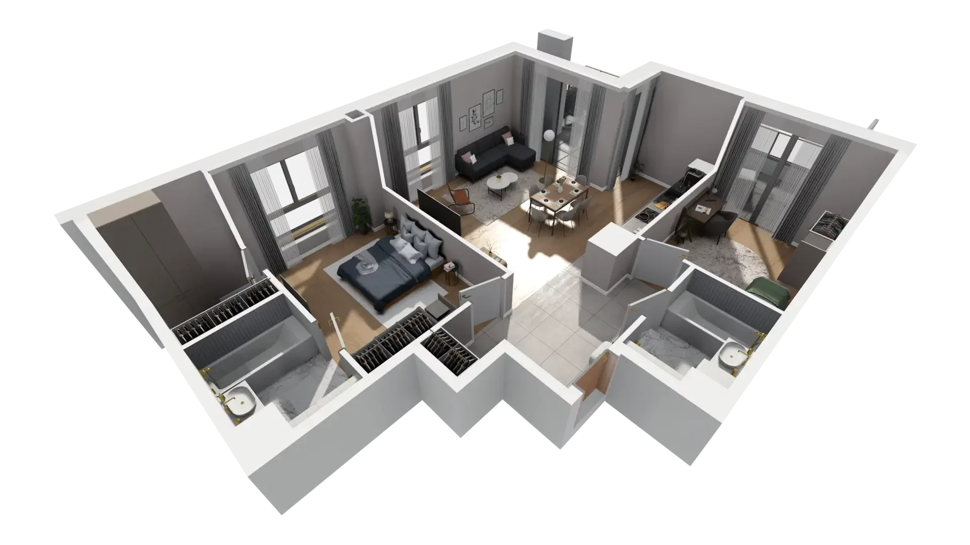 3 pokoje, mieszkanie 77,44 m², piętro 6, oferta nr G.6.3, ATAL Parkowa, Poznań, Nowe Miasto, Osiedle Warszawskie, ul. Mogileńska