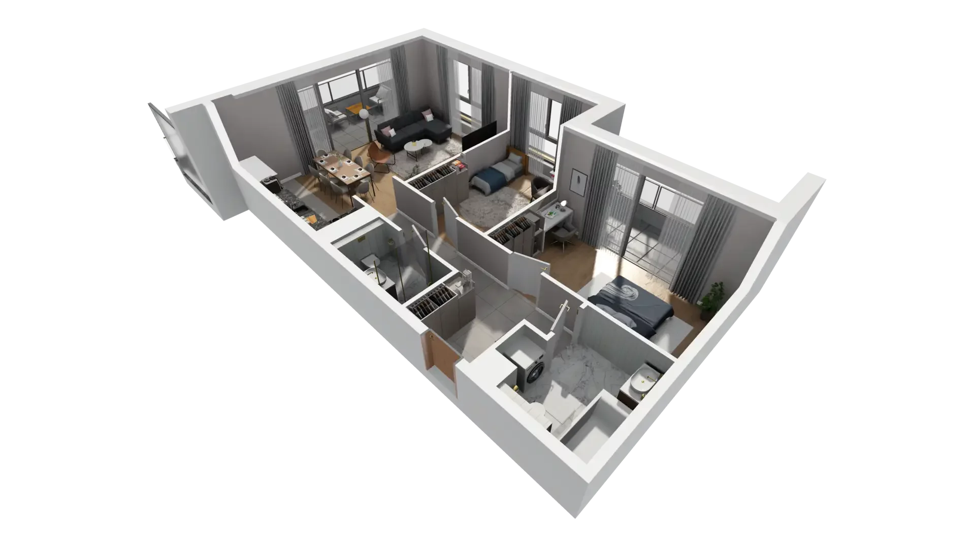 3 pokoje, mieszkanie 75,67 m², piętro 6, oferta nr G.6.4, ATAL Parkowa, Poznań, Nowe Miasto, Osiedle Warszawskie, ul. Mogileńska