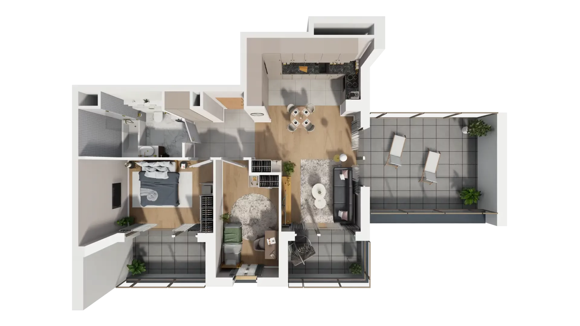3 pokoje, mieszkanie 62,07 m², piętro 6, oferta nr H.6.1, ATAL Parkowa, Poznań, Nowe Miasto, Osiedle Warszawskie, ul. Mogileńska