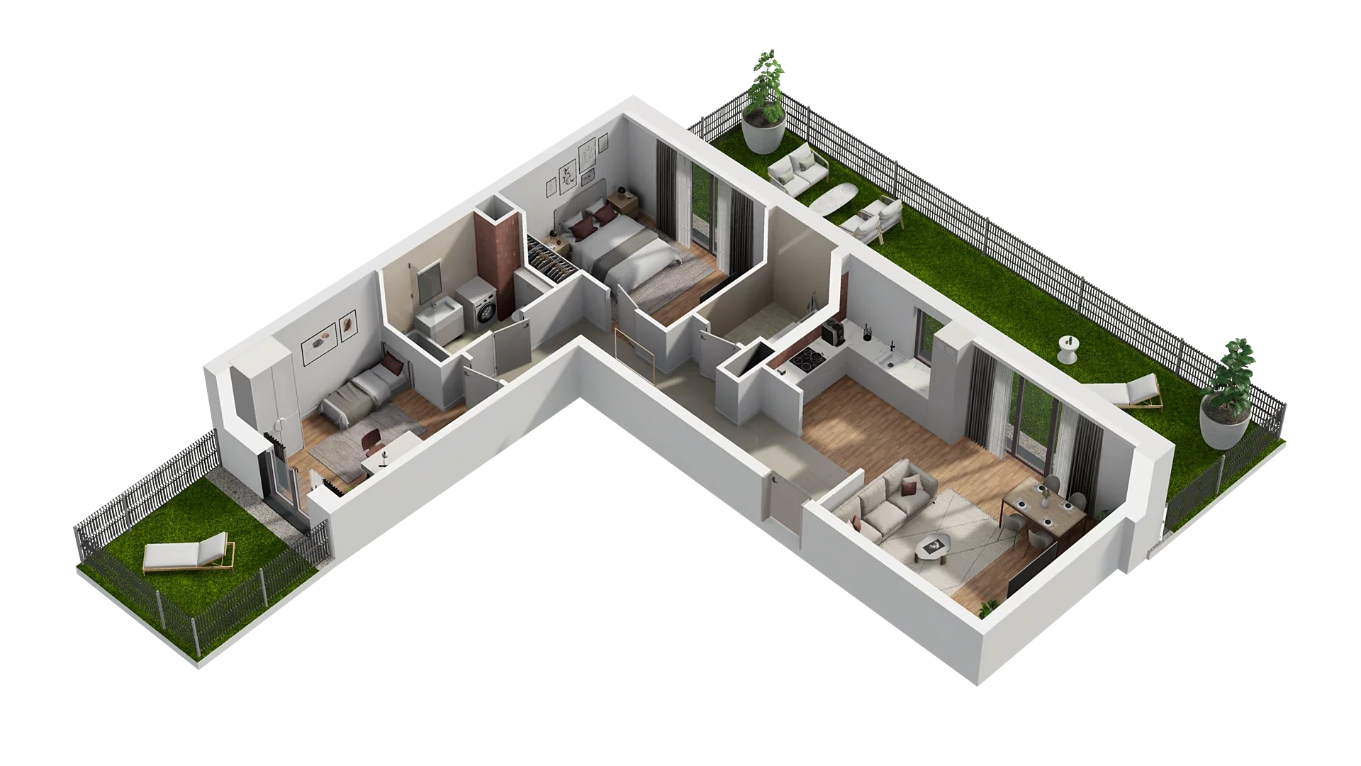 3 pokoje, mieszkanie 71,15 m², piętro 1, oferta nr A2.1.40, Zakole Wisły, Kraków, Podgórze, ul. Na Zakolu Wisły