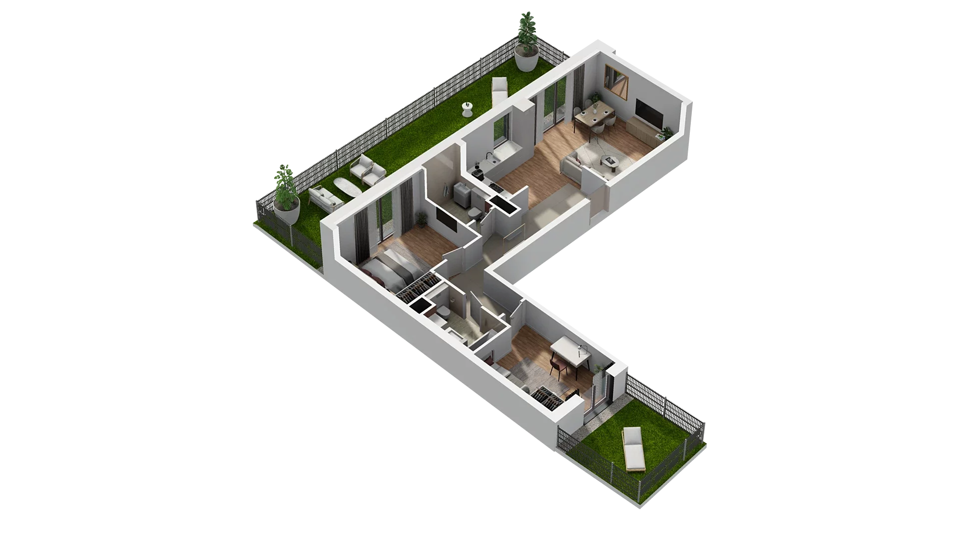 3 pokoje, mieszkanie 71,15 m², piętro 1, oferta nr A2.1.40, Zakole Wisły, Kraków, Podgórze, ul. Na Zakolu Wisły