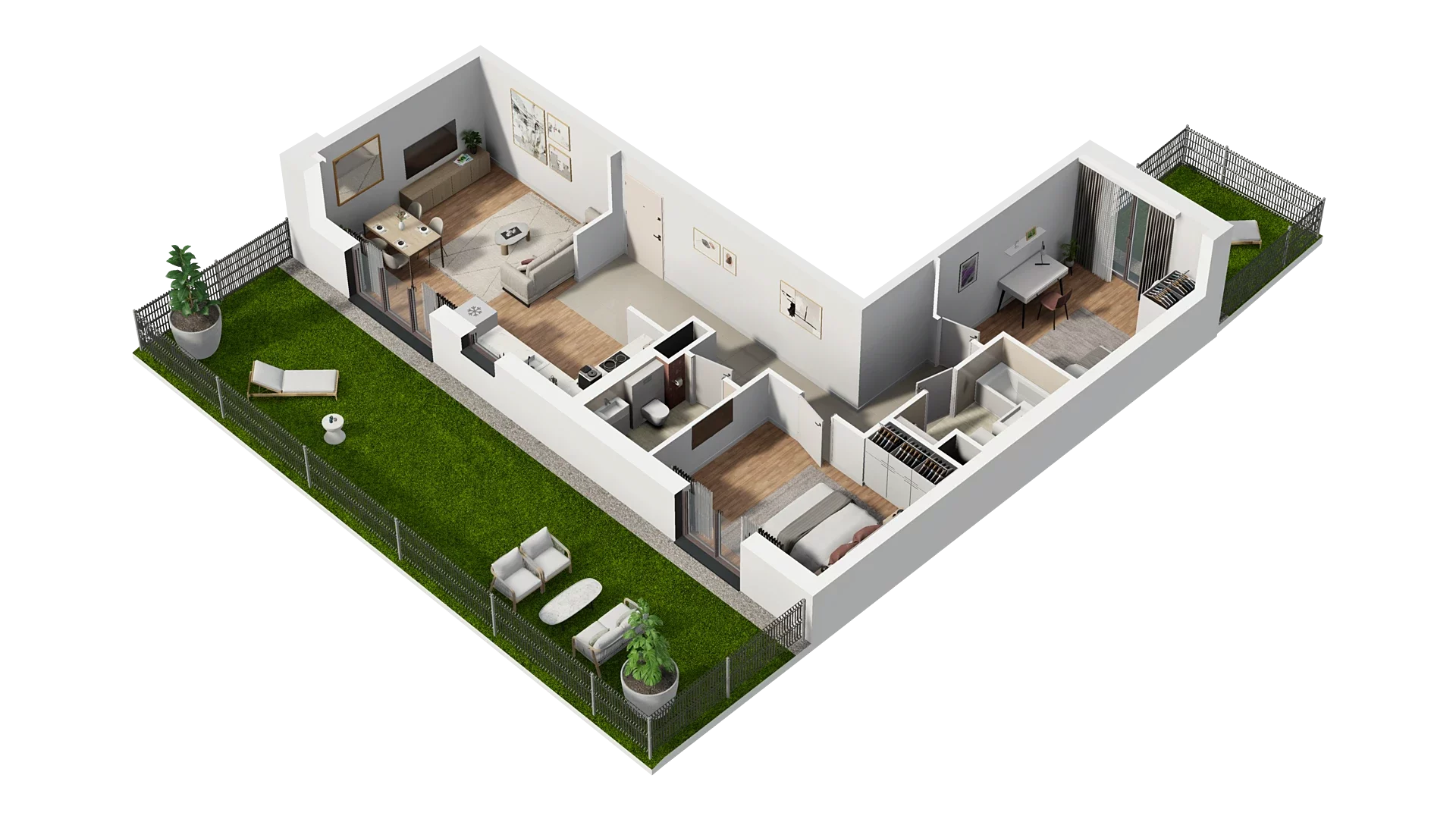 3 pokoje, mieszkanie 71,15 m², piętro 1, oferta nr A2.1.40, Zakole Wisły, Kraków, Podgórze, ul. Na Zakolu Wisły
