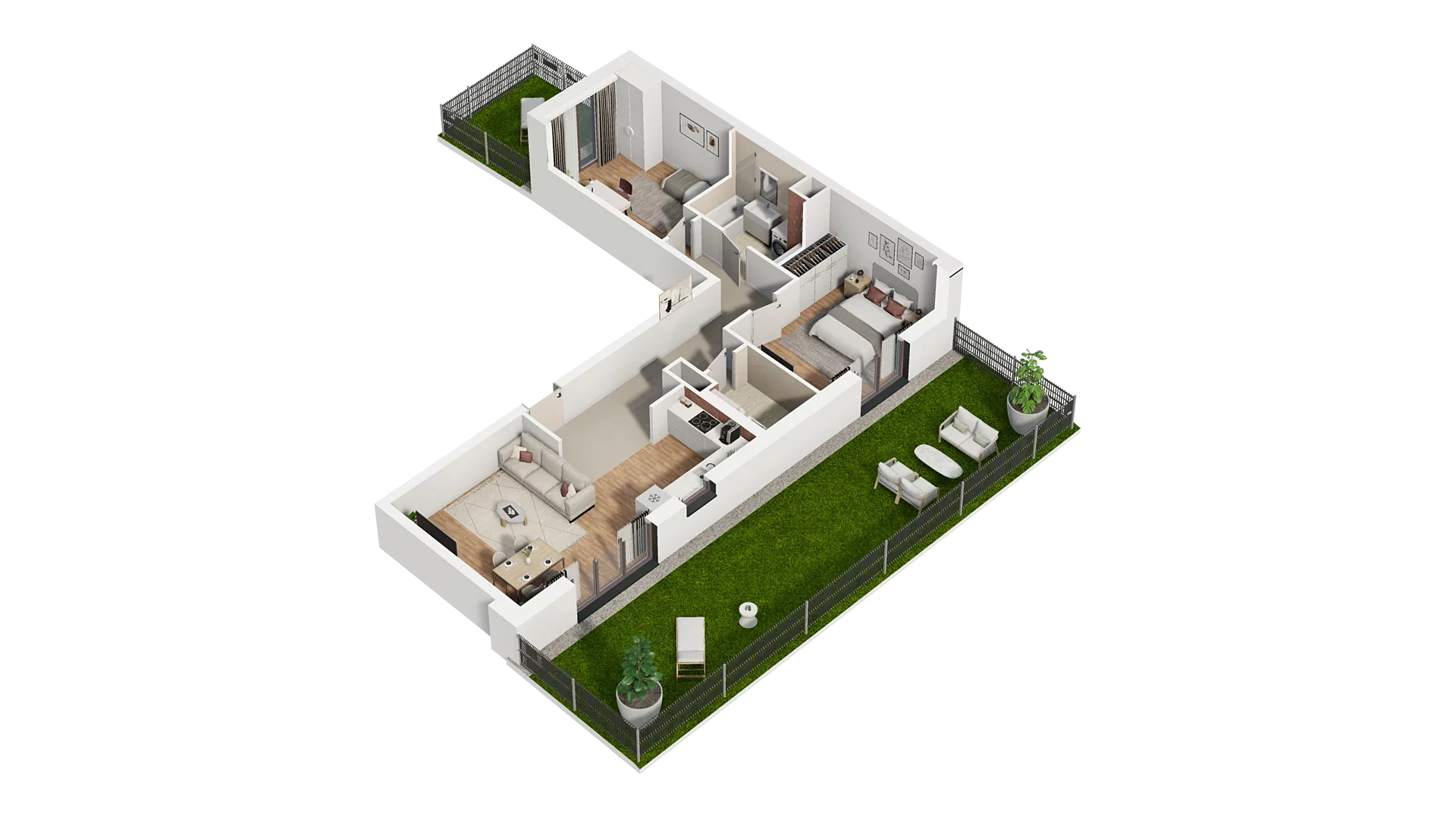 3 pokoje, mieszkanie 71,15 m², piętro 1, oferta nr A2.1.40, Zakole Wisły, Kraków, Podgórze, ul. Na Zakolu Wisły
