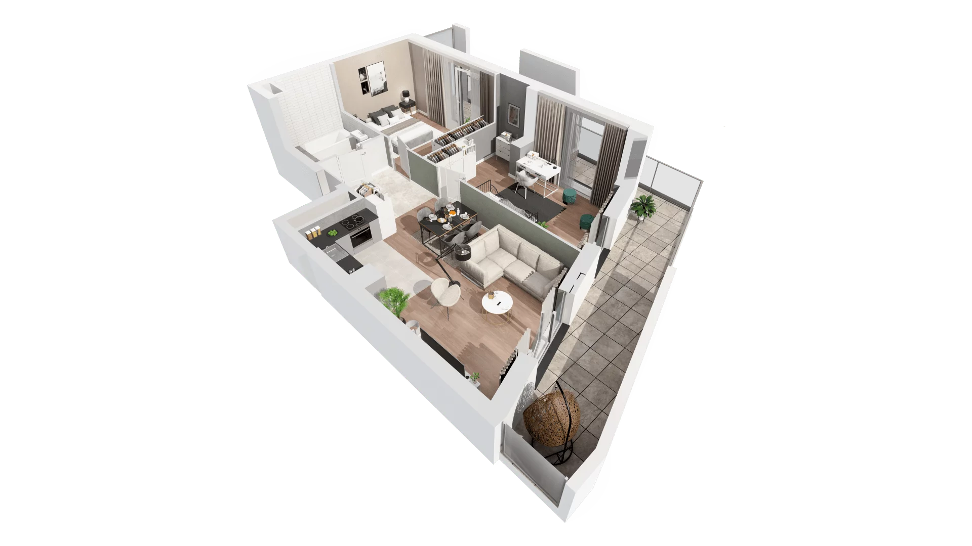 3 pokoje, apartament 66,22 m², piętro 15, oferta nr A-15-185A, ATAL Olimpijska, Katowice, Bogucice, ul. Olimpijska / al. Korfantego