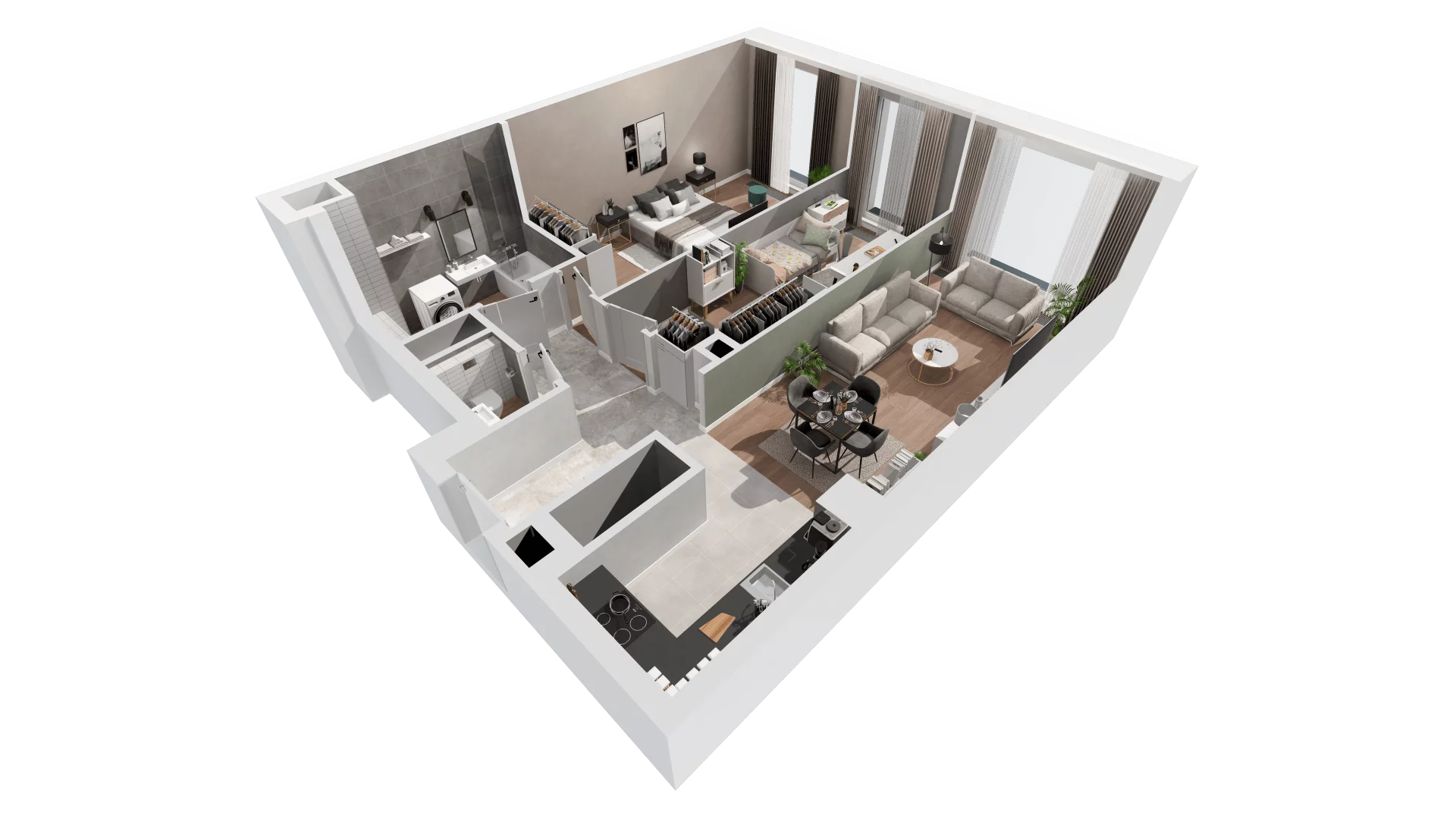 3 pokoje, apartament 71,27 m², piętro 29, oferta nr B-29-230B, ATAL Olimpijska, Katowice, Bogucice, ul. Olimpijska / al. Korfantego