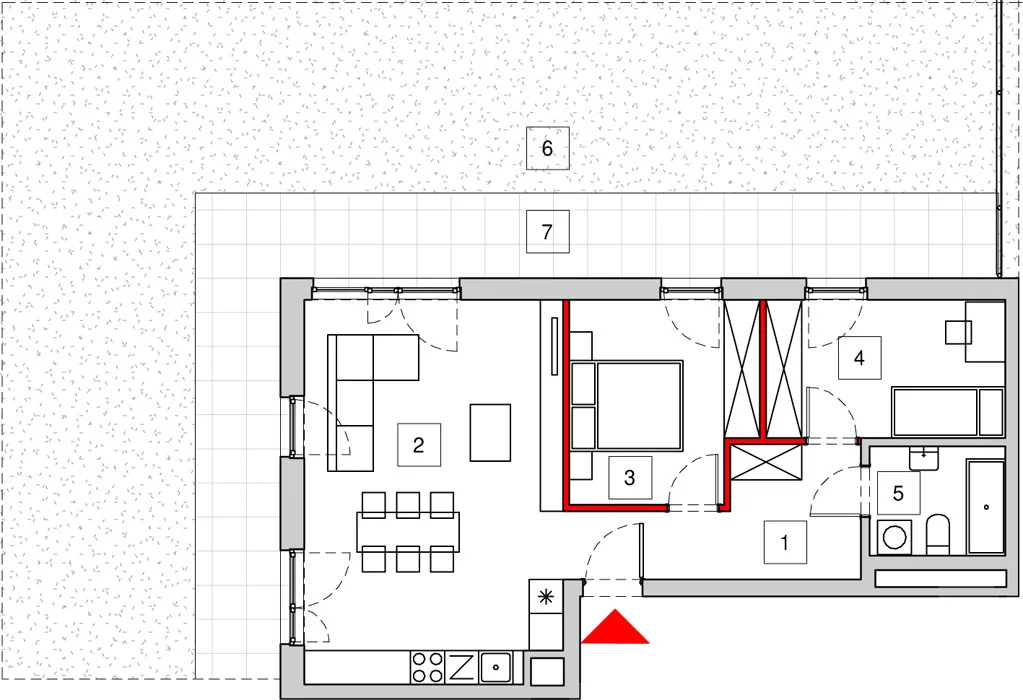 Mieszkanie 66,70 m², parter, oferta nr 3C-0-5, Nowe Miasto Polesie III, Łódź, Polesie, Lublinek-Pienista, ul. Pienista