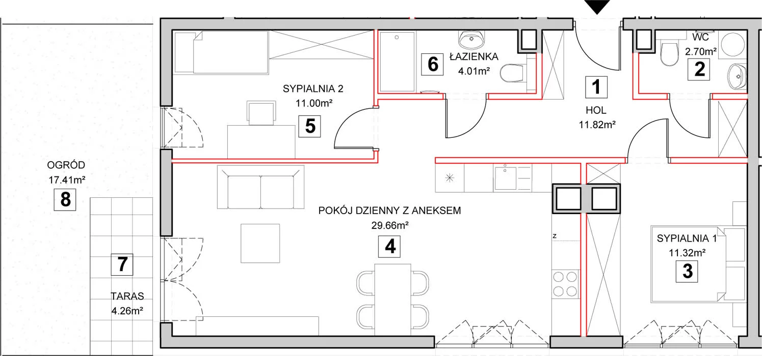 Mieszkanie 74,65 m², parter, oferta nr 7-0-4, Zakątek Harmonia II, Warszawa, Białołęka, Szamocin, ul. Płochocińska