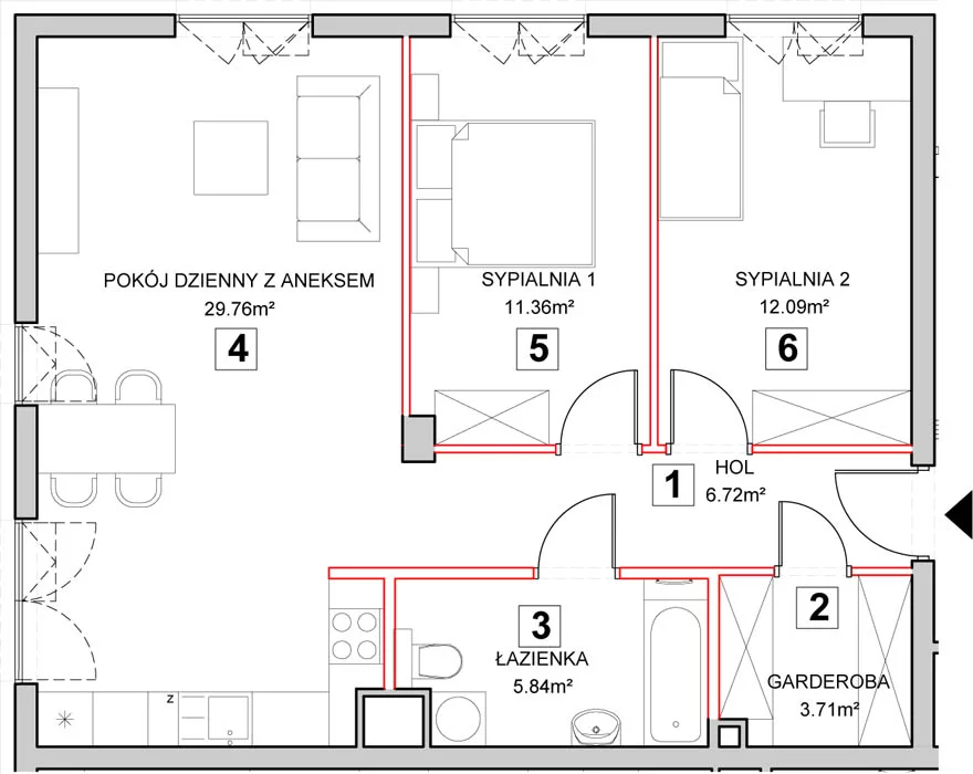 Mieszkanie 72,31 m², parter, oferta nr 7-0-8, Zakątek Harmonia II, Warszawa, Białołęka, Szamocin, ul. Płochocińska