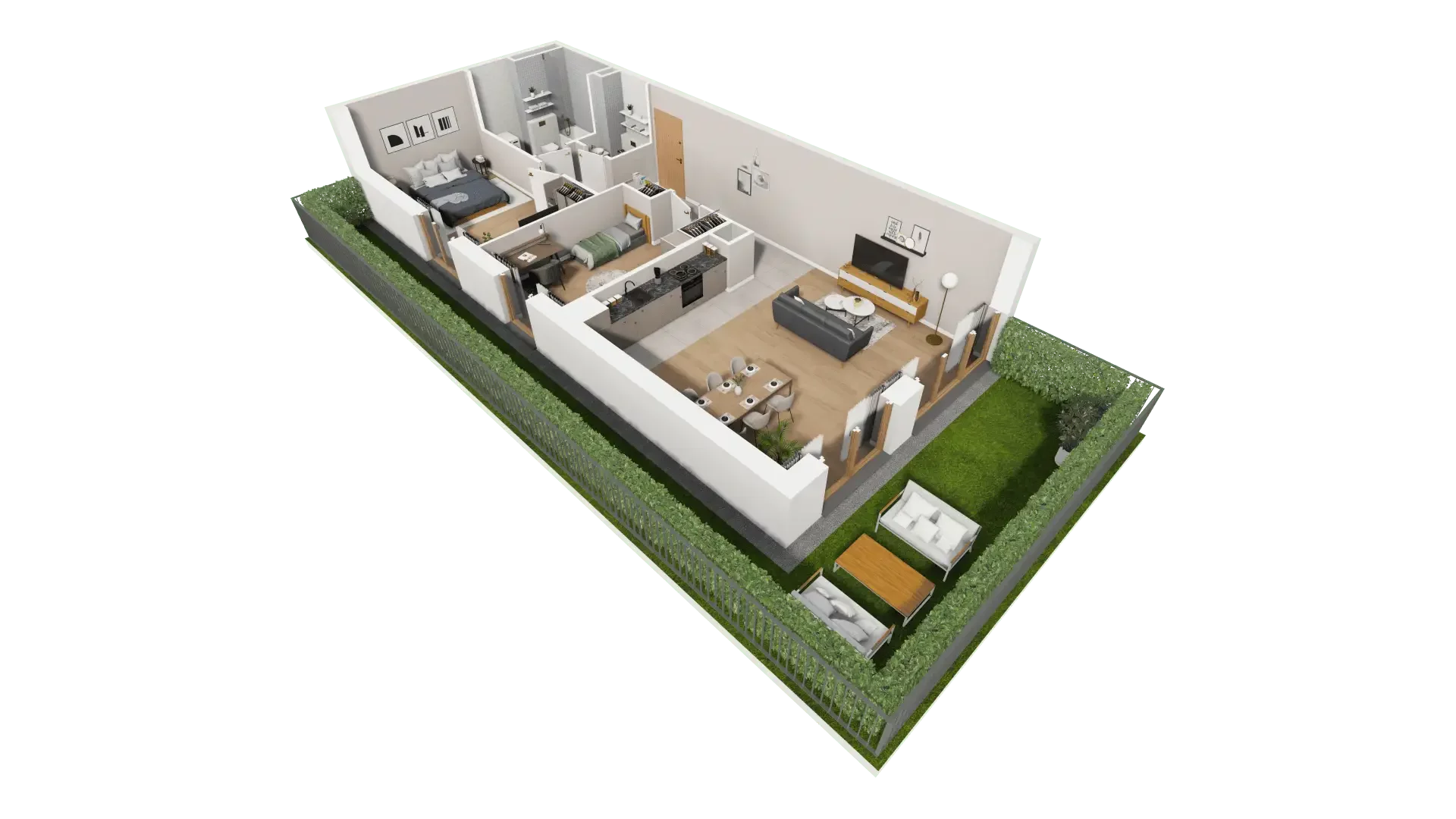 Mieszkanie 76,53 m², parter, oferta nr AI.0.M07, Przewóz 42 ATAL, Kraków, Podgórze, Płaszów, ul. Przewóz 42