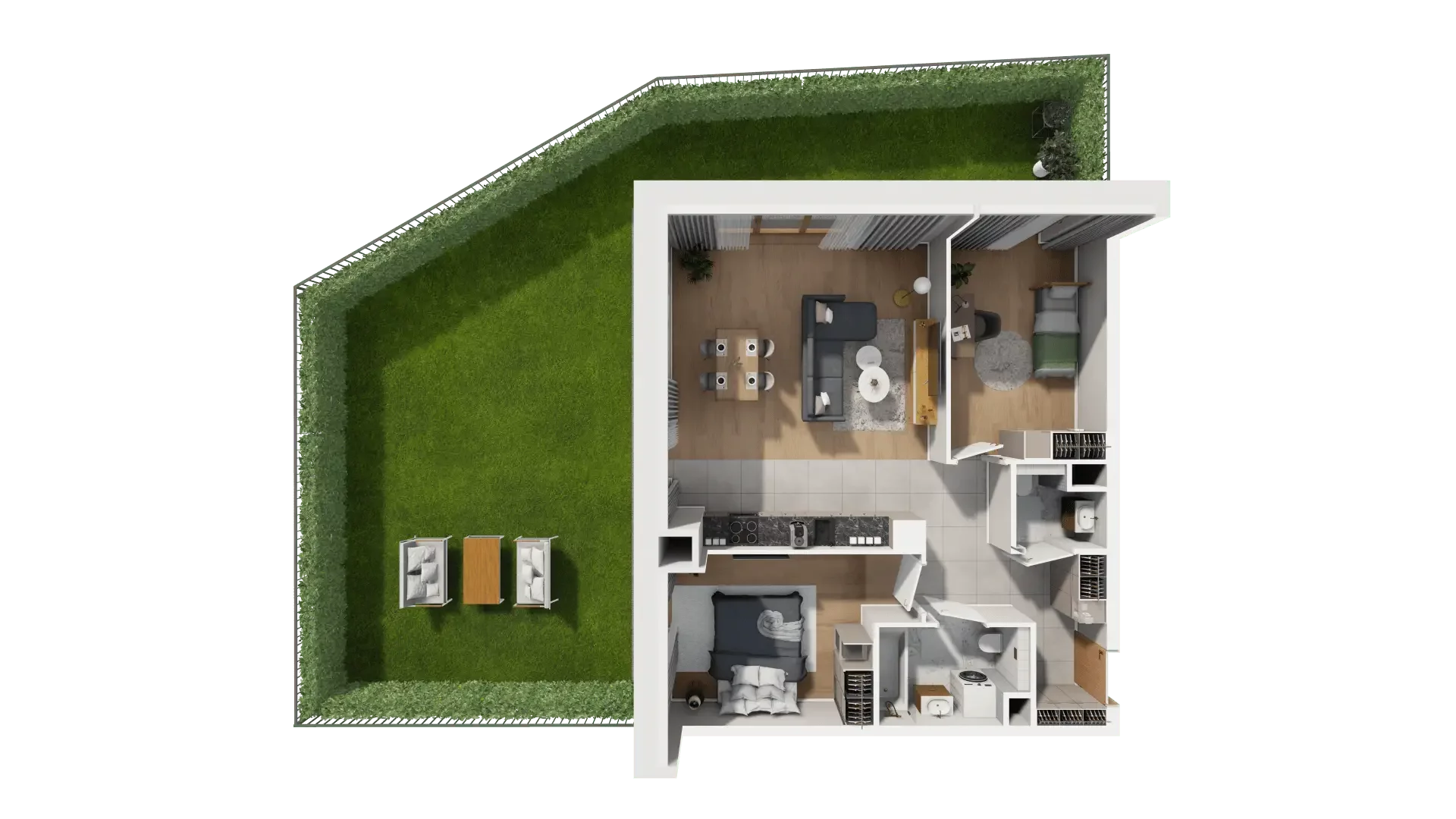 Mieszkanie 69,35 m², parter, oferta nr AIII.0.M83, Przewóz 42 ATAL, Kraków, Podgórze, Płaszów, ul. Przewóz 42