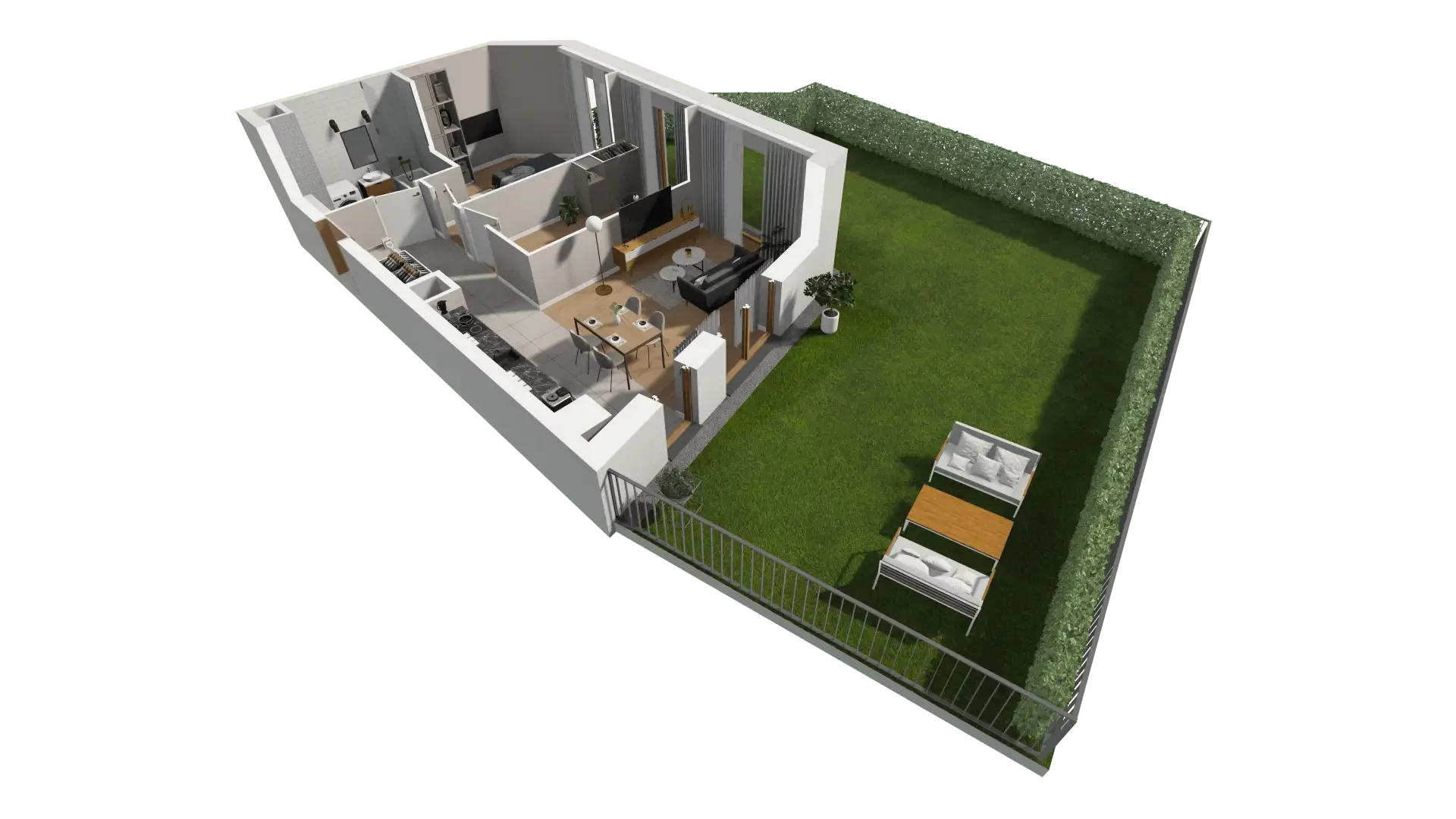 Mieszkanie 61,98 m², parter, oferta nr BI.0.M03, Przewóz 42 ATAL II, Kraków, Podgórze, Płaszów, ul. Przewóz 42