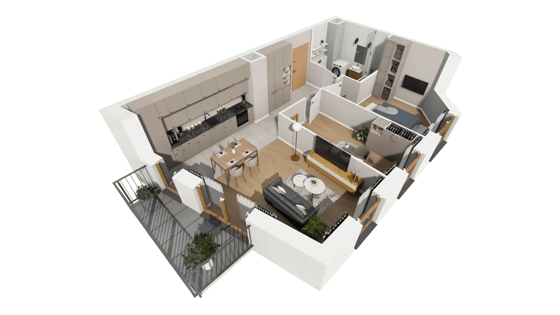 Mieszkanie 61,98 m², piętro 1, oferta nr BI.1.M09, Przewóz 42 ATAL II, Kraków, Podgórze, Płaszów, ul. Przewóz 42