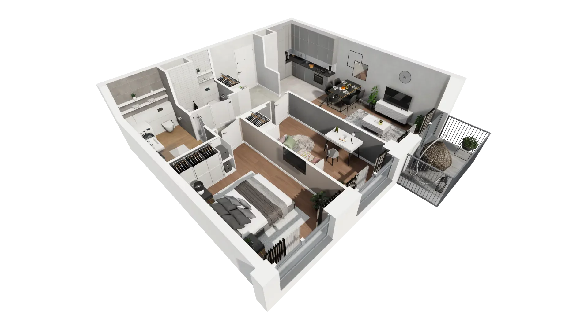 Mieszkanie 63,35 m², parter, oferta nr M2.0.74, Modern Helenów, Łódź, Bałuty, Helenów, ul. Smugowa 10/12