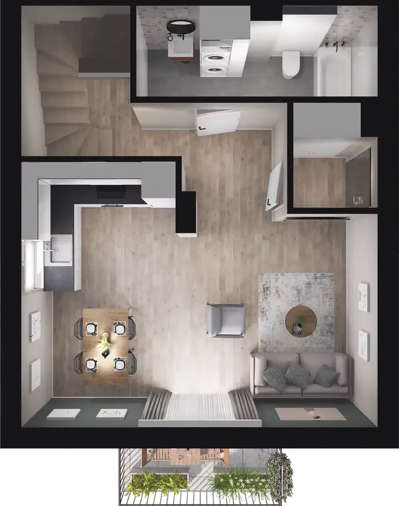 3 pokoje, mieszkanie 68,80 m², piętro 1, oferta nr 10.3, ATAL Jasieny, Gdańsk, Jasień, ul. Stężycka