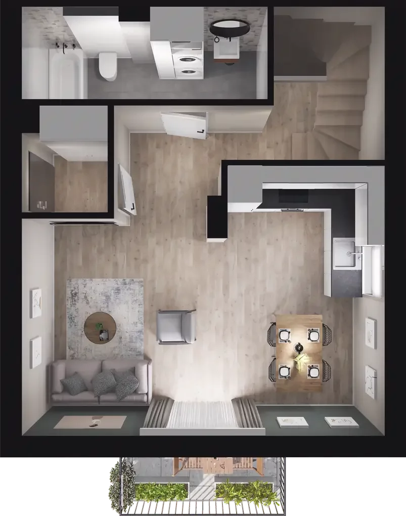 3 pokoje, mieszkanie 68,66 m², piętro 1, oferta nr 11.3, ATAL Jasieny, Gdańsk, Jasień, ul. Stężycka