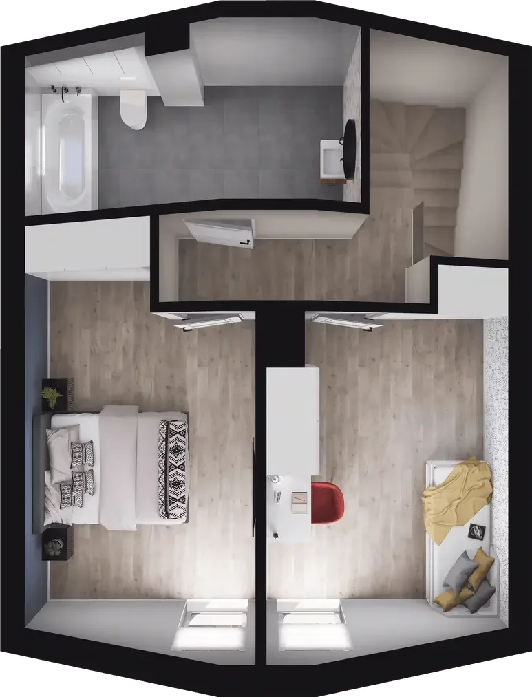 3 pokoje, mieszkanie 68,32 m², piętro 1, oferta nr 5.3, ATAL Jasieny, Gdańsk, Jasień, ul. Stężycka