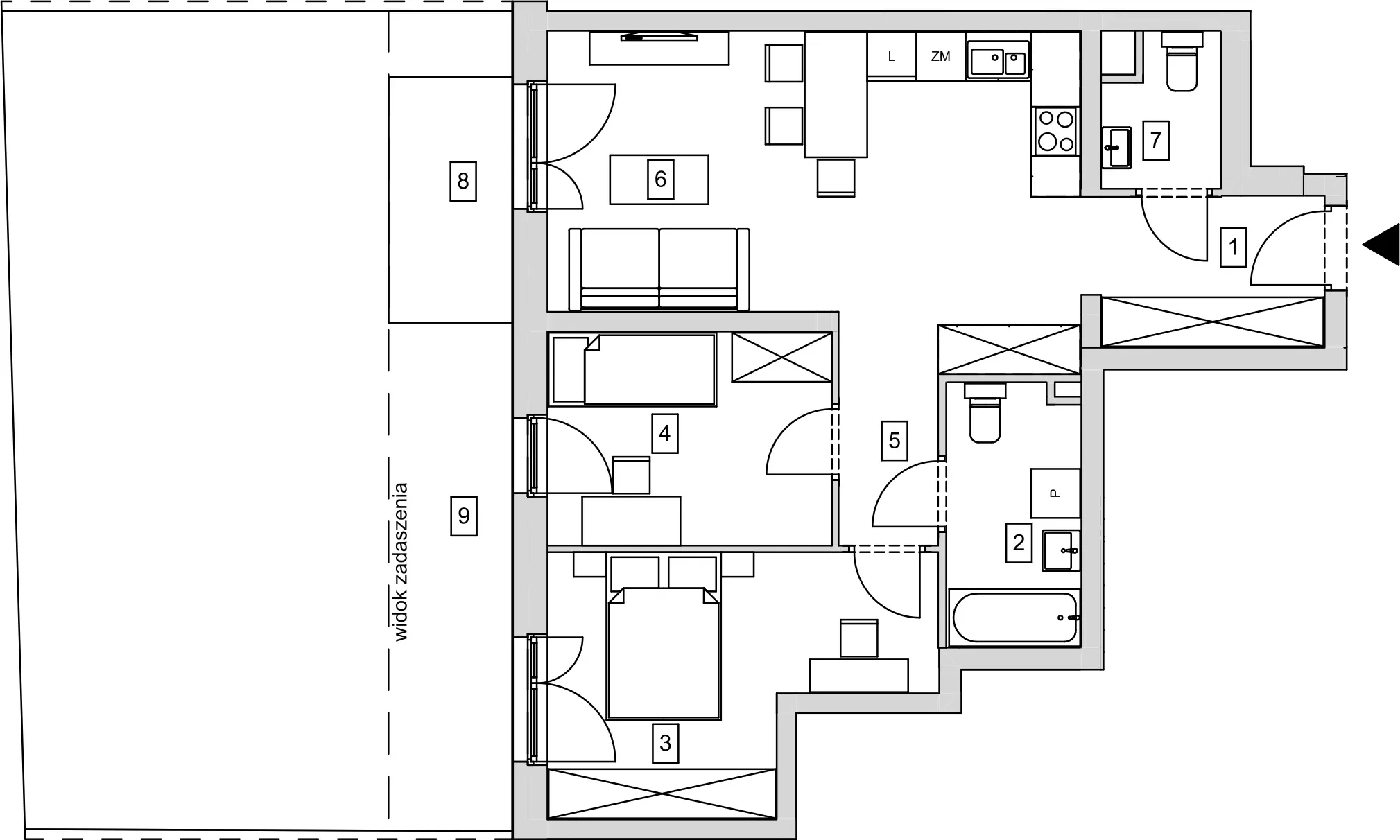 Mieszkanie 61,06 m², parter, oferta nr B10-K1-0-3, ATAL Strachowicka, Wrocław, Żerniki, Fabryczna, ul. Strachowicka