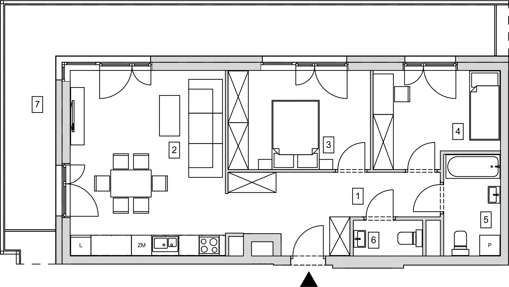 Mieszkanie 65,75 m², piętro 2, oferta nr B11-K1-2-3, ATAL Strachowicka, Wrocław, Żerniki, Fabryczna, ul. Strachowicka