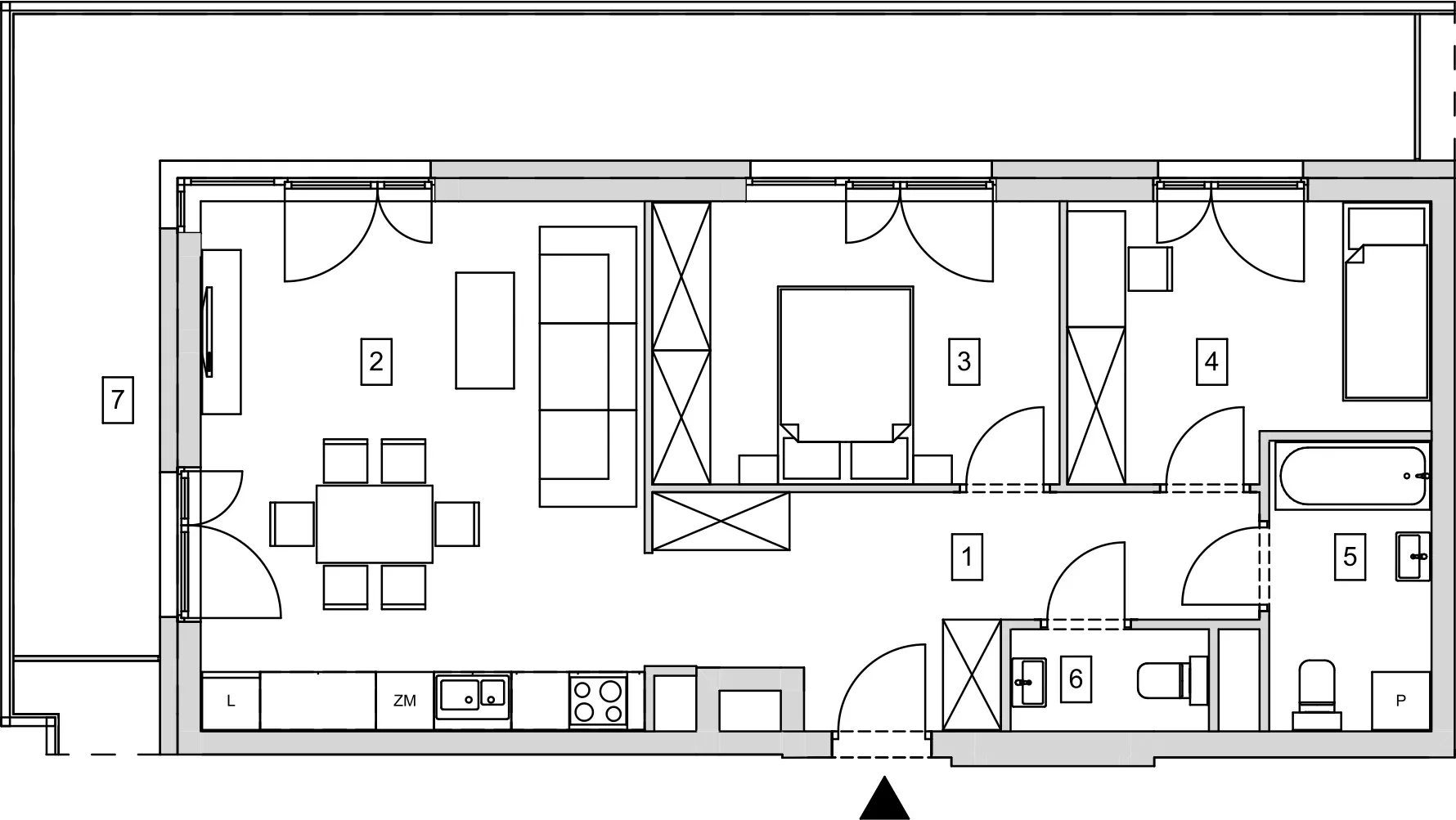 Mieszkanie 65,75 m², piętro 1, oferta nr B12-K1-1-3, ATAL Strachowicka, Wrocław, Żerniki, Fabryczna, ul. Strachowicka