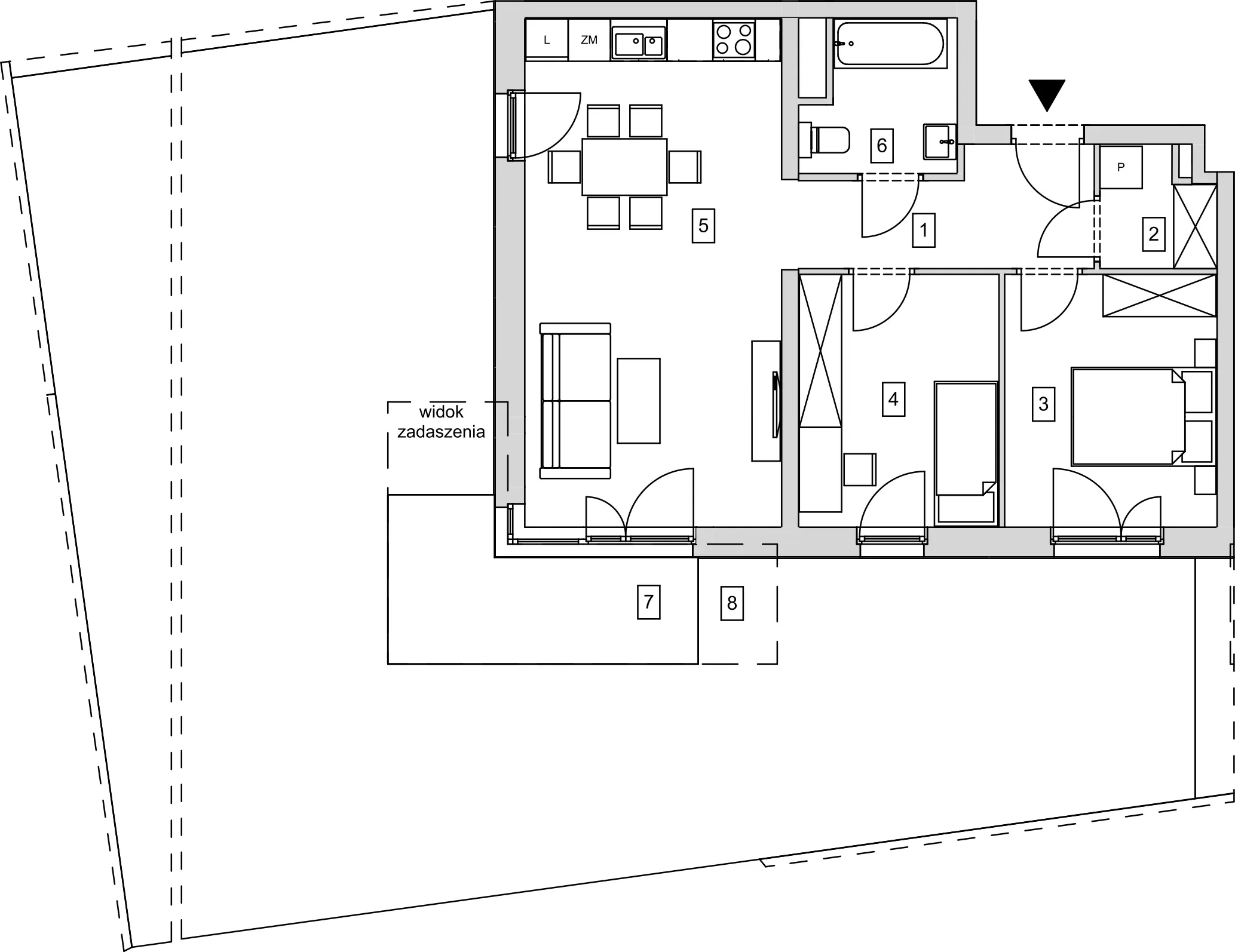 Mieszkanie 59,96 m², parter, oferta nr B5-K1-0-2, ATAL Strachowicka, Wrocław, Żerniki, Fabryczna, ul. Strachowicka