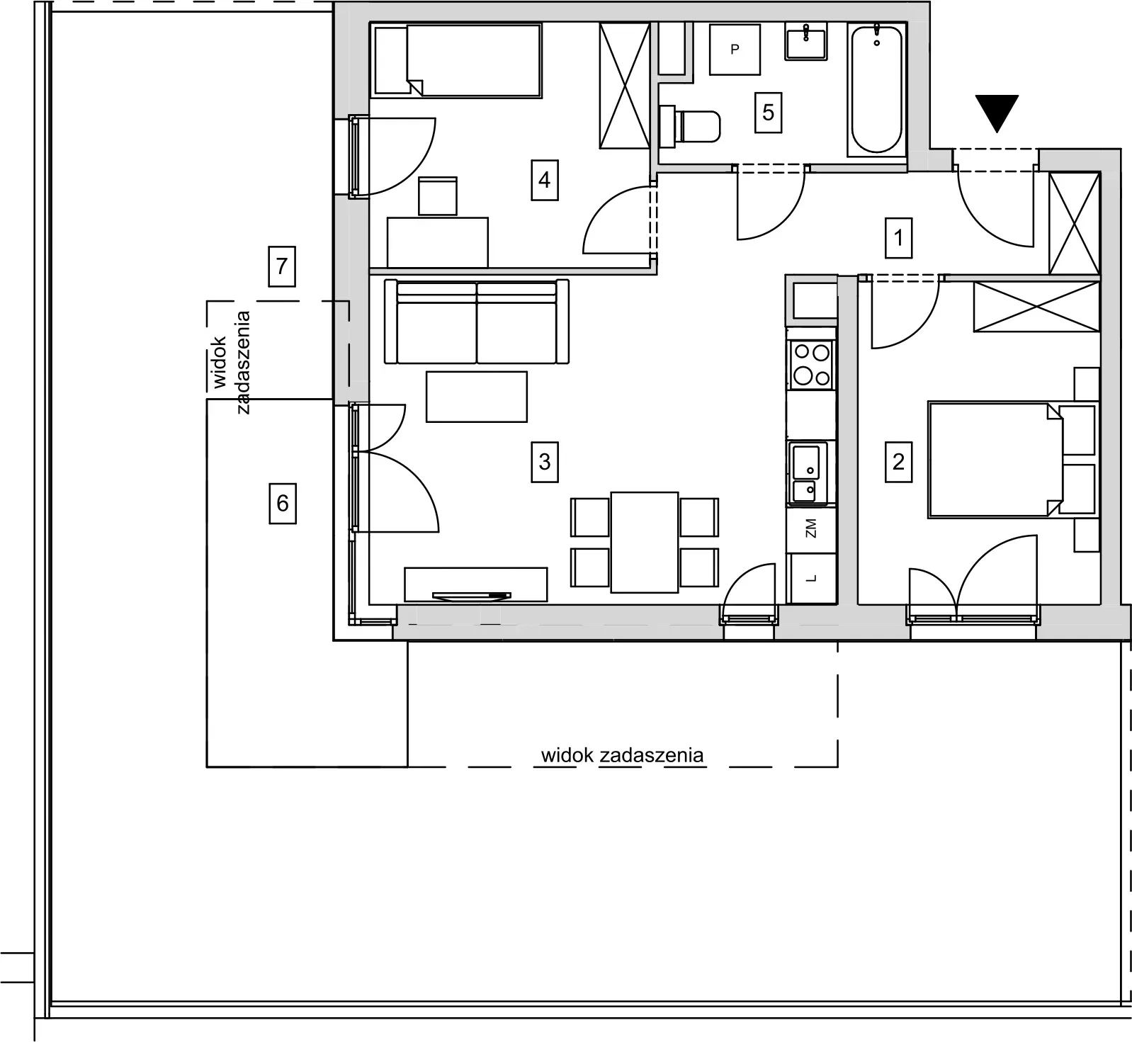 Mieszkanie 53,47 m², parter, oferta nr B5-K3-0-3, ATAL Strachowicka, Wrocław, Żerniki, Fabryczna, ul. Strachowicka